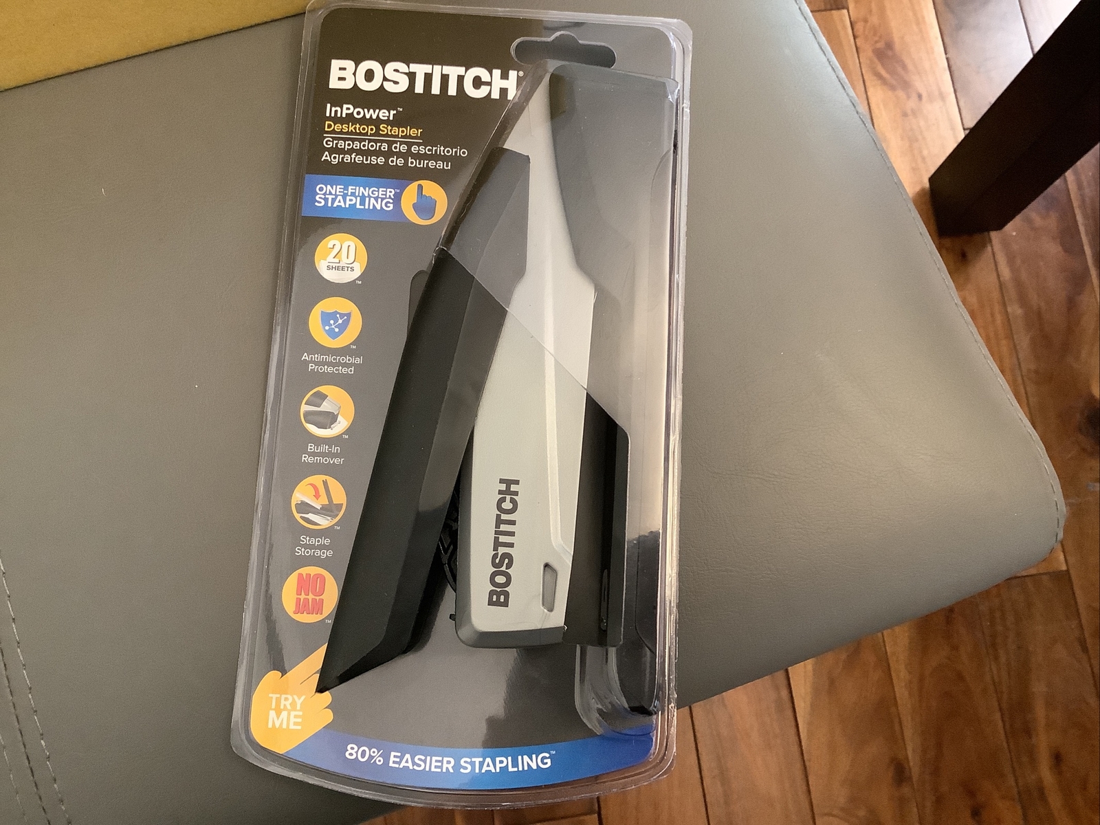 NEW BOX OF 5! Bostitch Stapler Inspire One Finger Stapling 20 Sheets Desktop