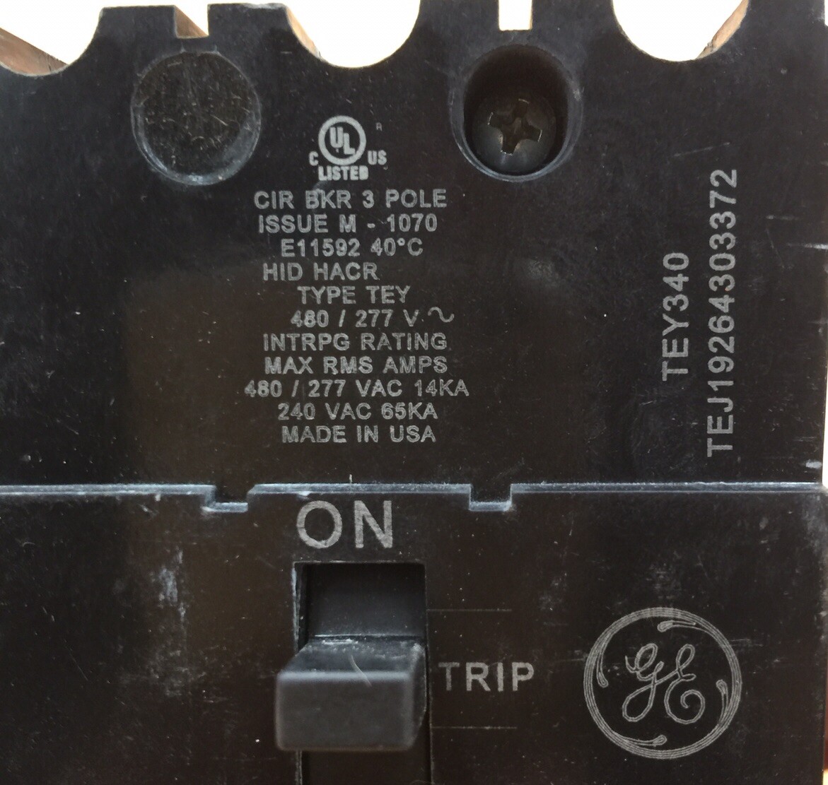 HOUSTON STOCK NEW GE TEY340 TYPE TEY 40 AMP 480 V FREE 2 DAY AIR SHIPPING