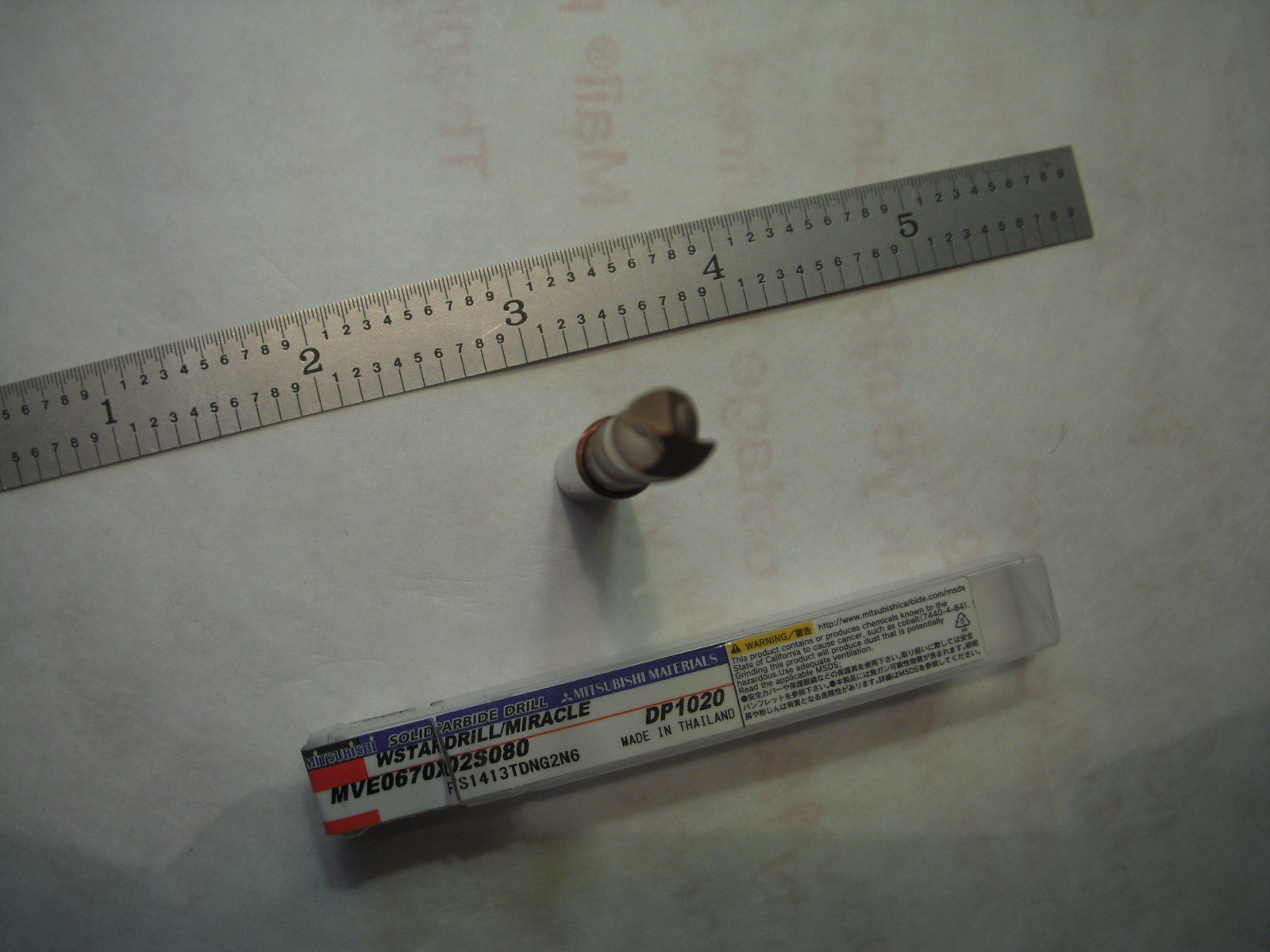 NEW MITSUBISHI 3XD CARBIDE DRILL 8MM SH. X 6.70MM CUT DIA. X 74MM OAL VP15TF