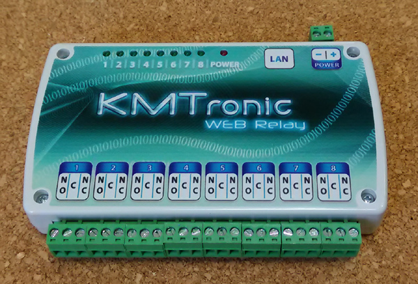 KMTronic LAN Ethernet IP 8 channels Relay board WEB BOX