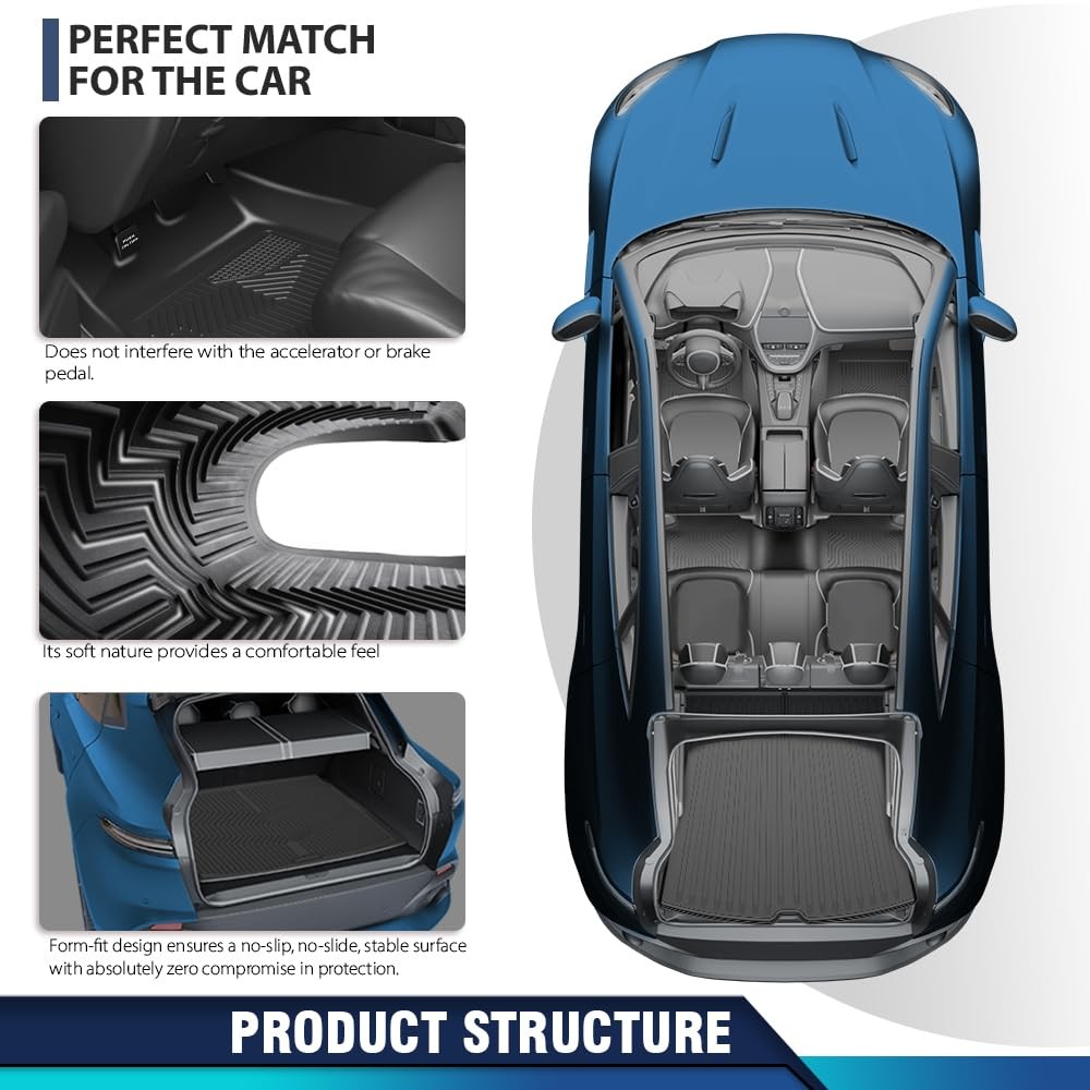TPE All Weather Floor Mats 4PCS Chevy Equinox 2018-2024 Black