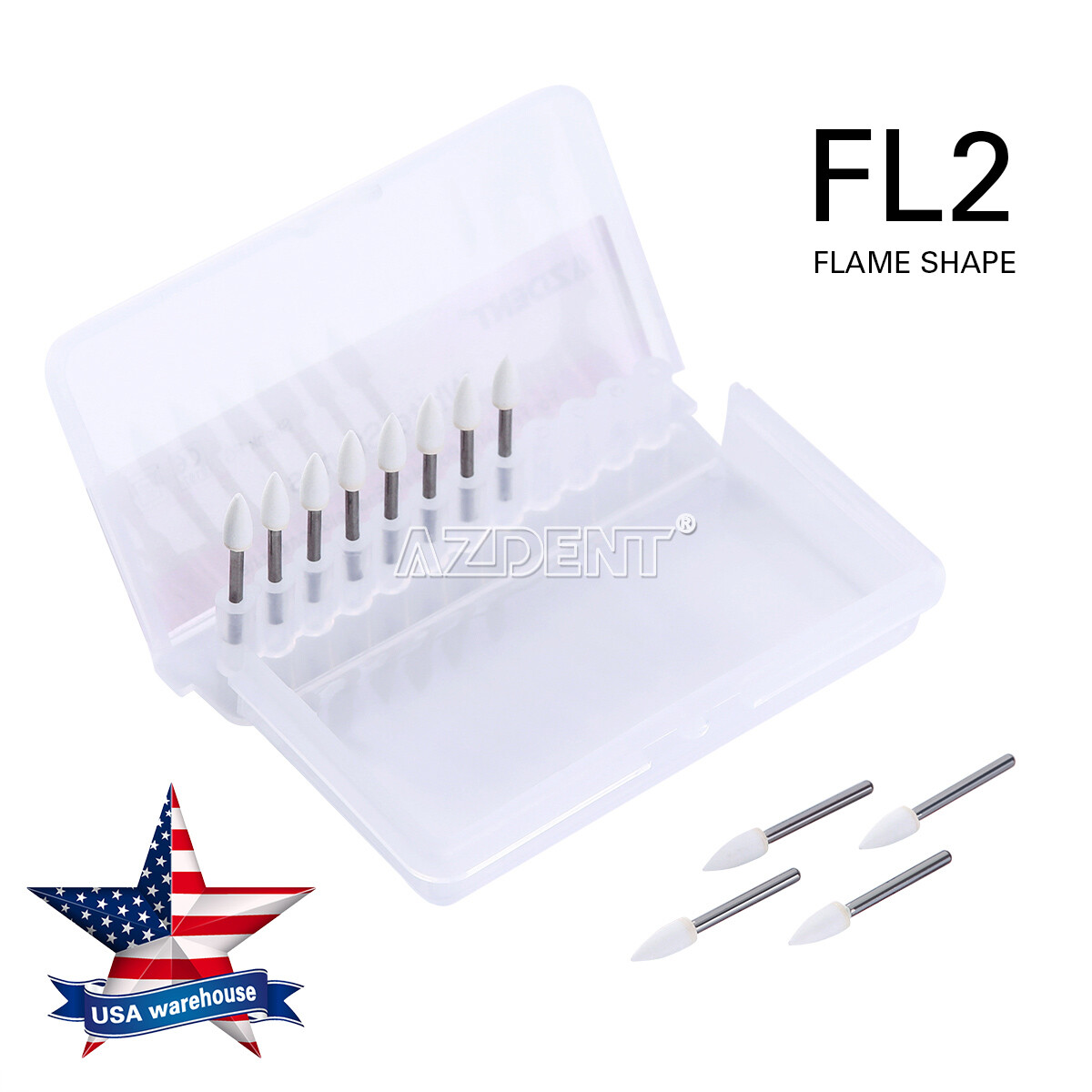 AZDENT Dental Lab Polishing Kit HP RA FG Polisher Burs For Low Speed Handpiece