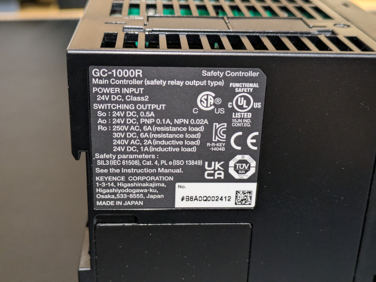 Keyence GC-1000R Safety Controller with Relay Output (BRAND NEW)