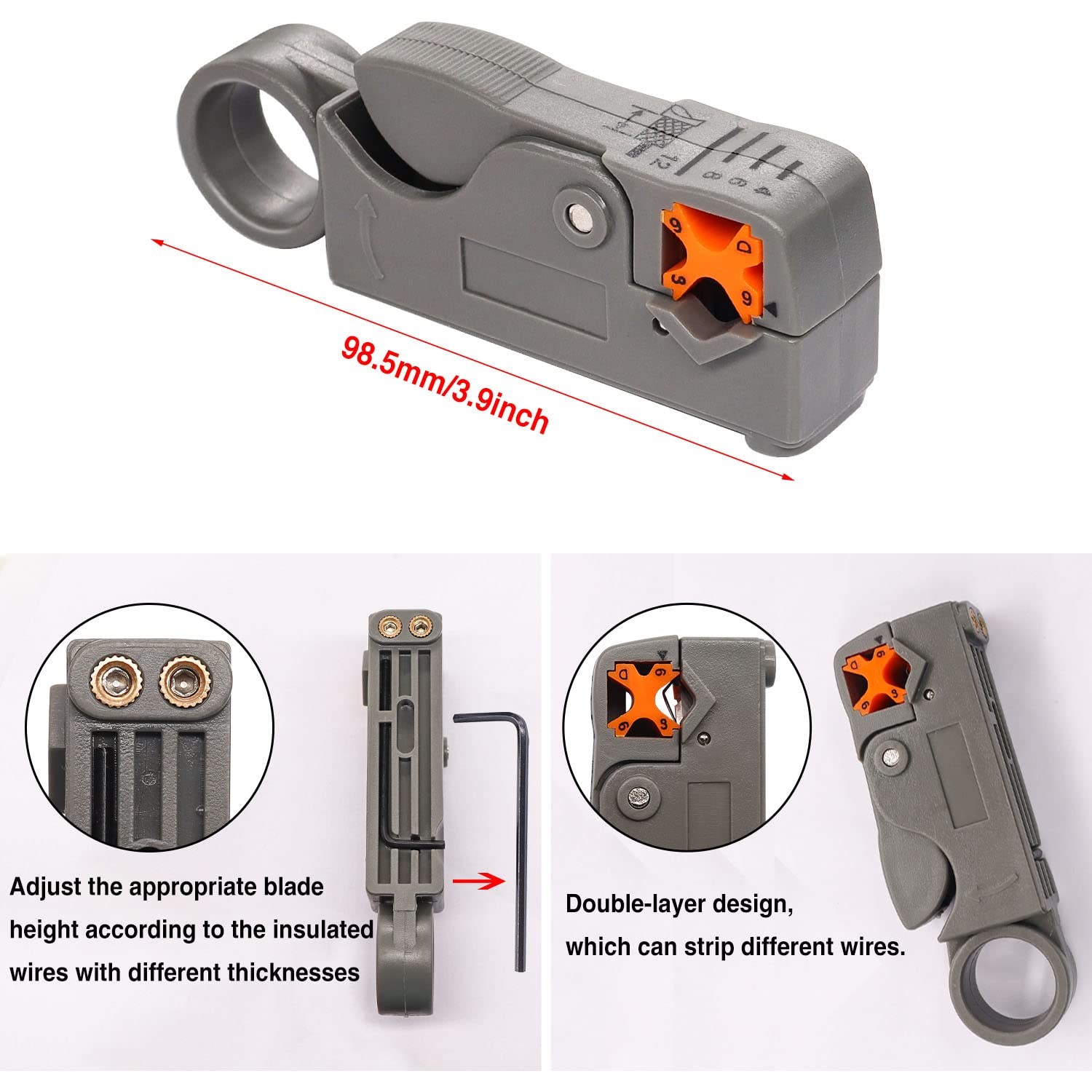 Taiss Coaxial Cable Tool Kit BNC Crimp tool with 10PCS Male Black