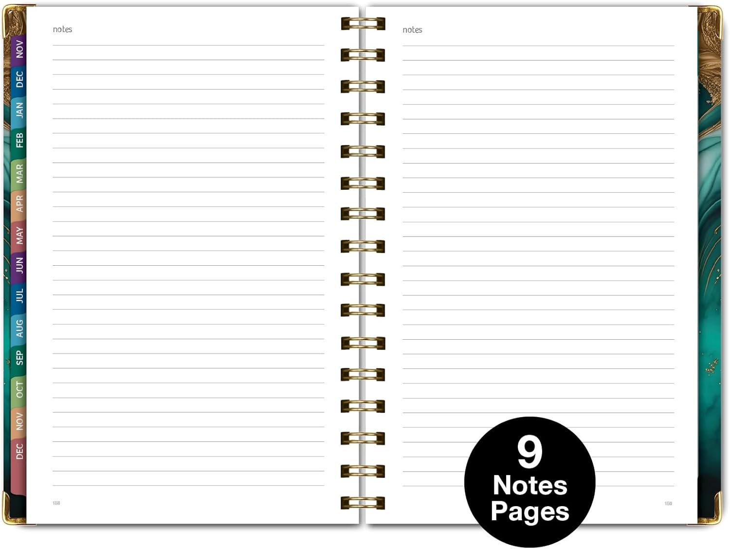 HARDCOVER 2026 Planner, 5.5″x8″: 14 Months (November 2025 – December 2026), Dail