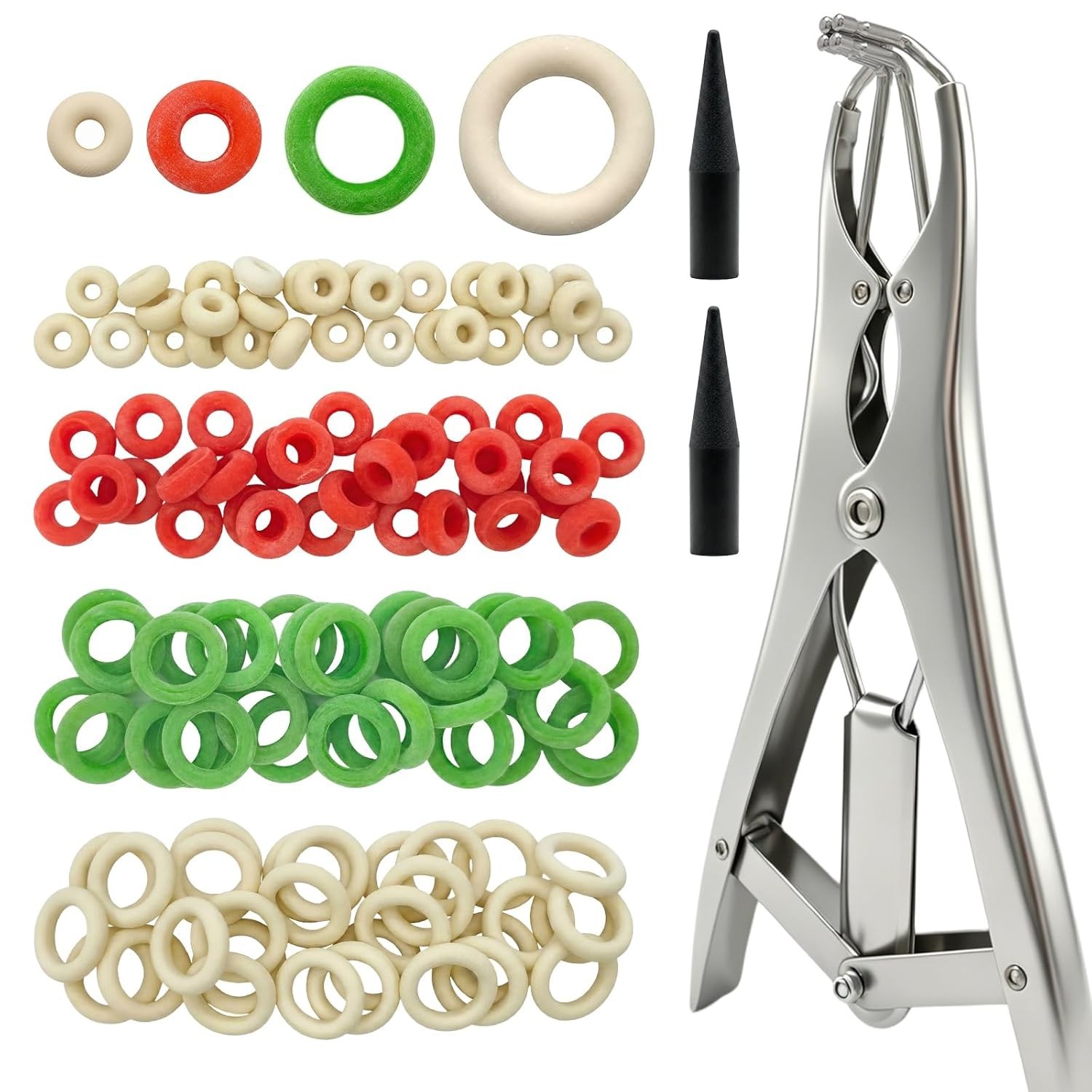 Goat Banding Kit, Livestock Castration Bander with Stainless Steel Expander Plie