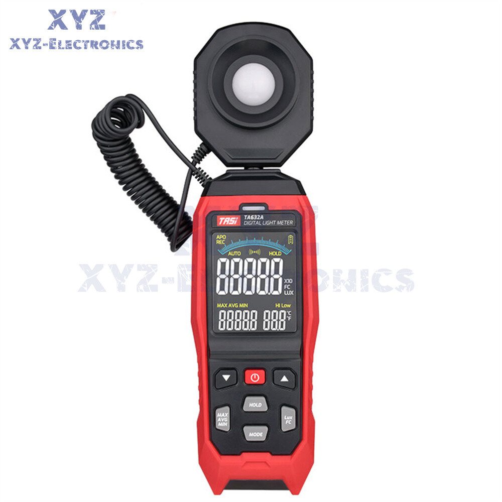 TASI TA632A/TA632B Digital Light Meter Luxmeter Illuminometer Lux/Fc Photometer