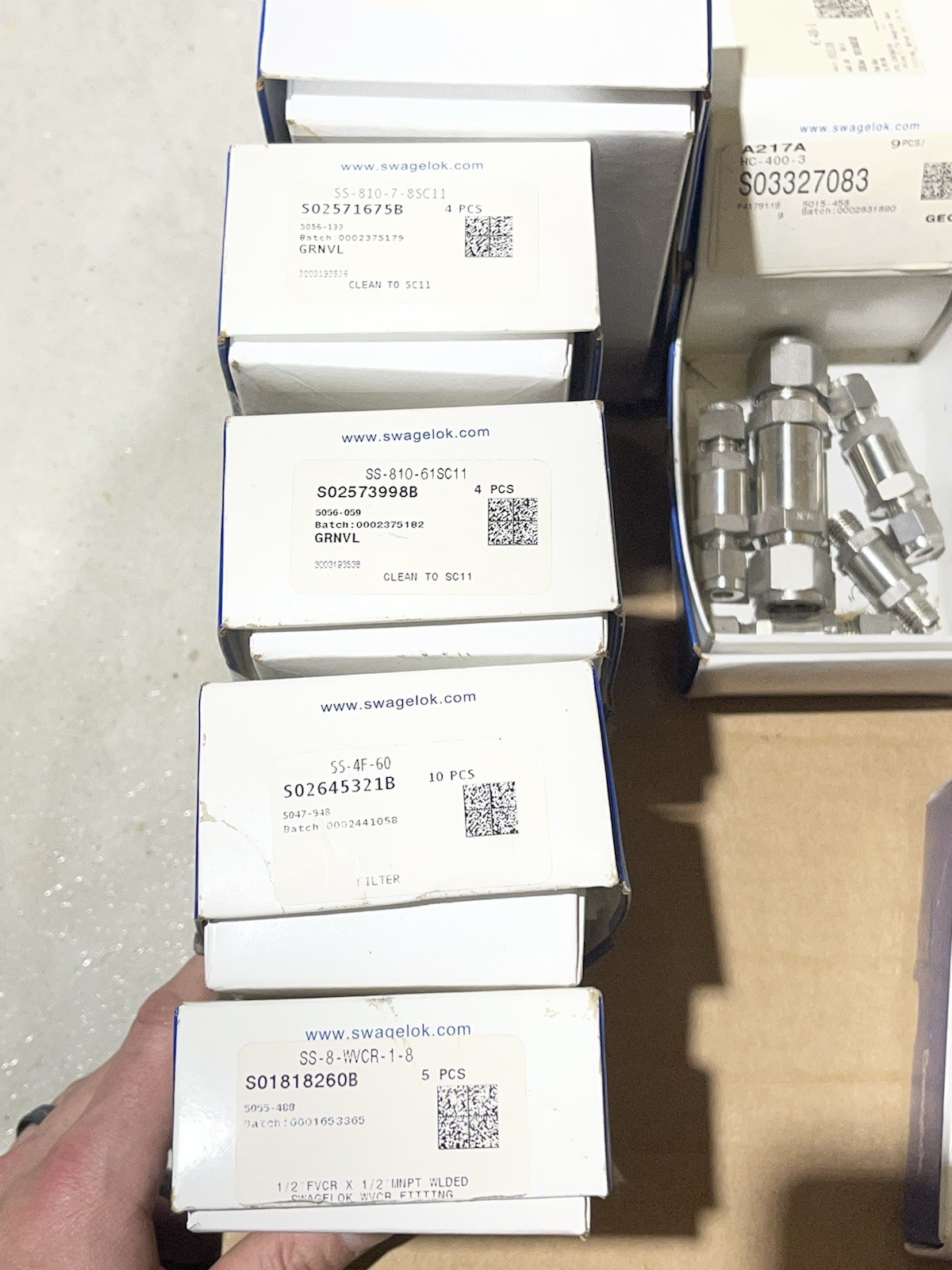 Lot Of Swagelok Fittings, Hoses, Valves, Filters, SS Stainless Steel, HC C-276
