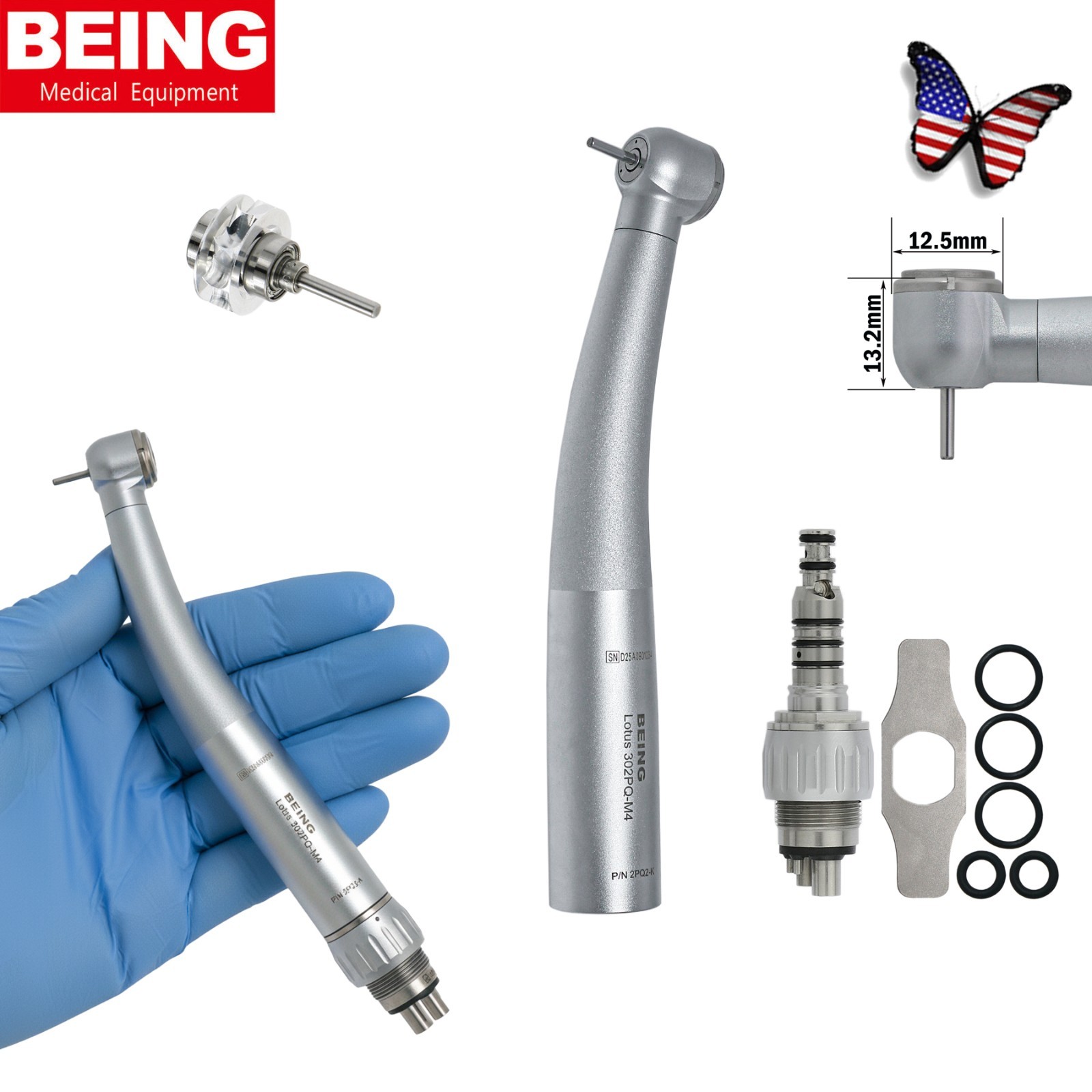 BEING Dental Air Turbine High Speed Handpiece Fiber Optic KaVo MULTIflex Lotus