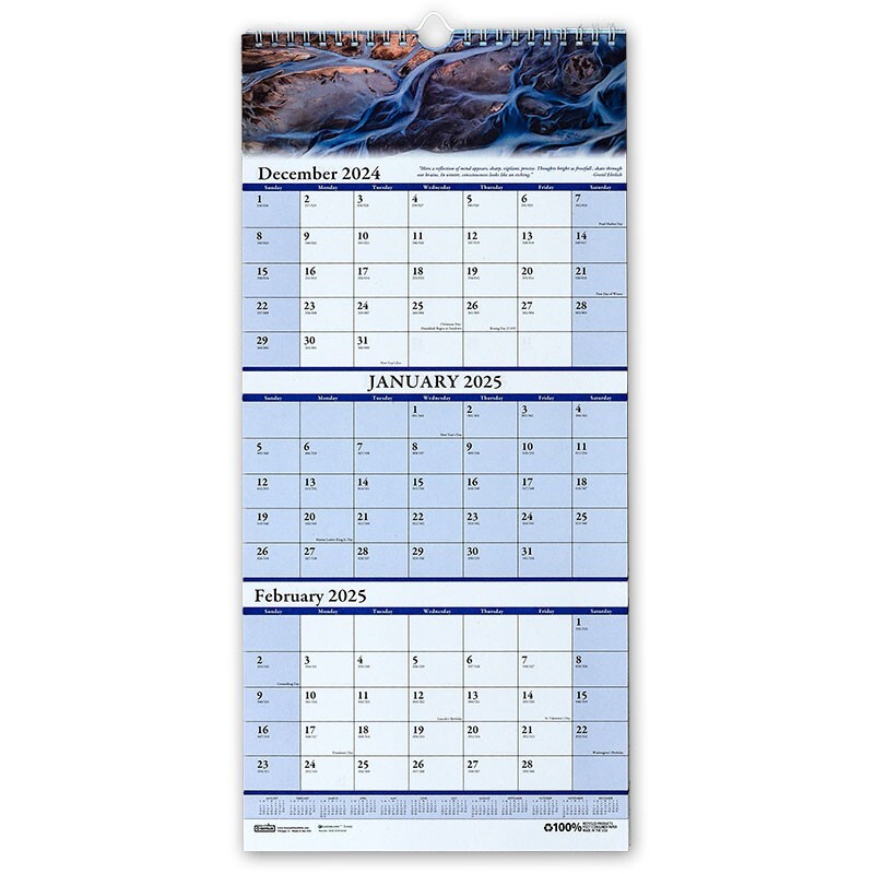 2025 3636 HOD3636 Earthscapes Scenic House of Doolittle 3-Month Wall Calendar