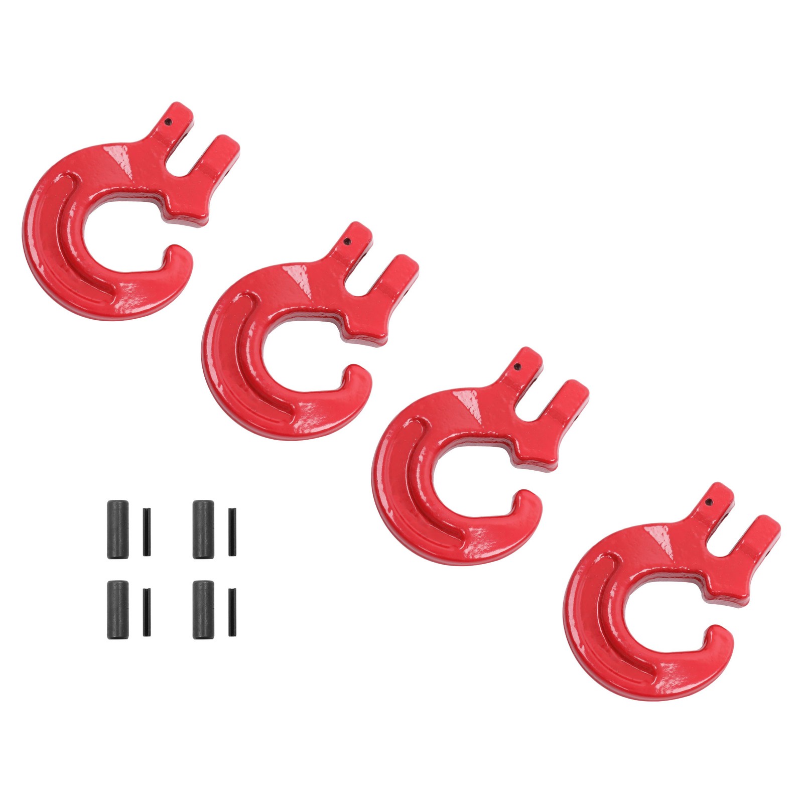 4 PCS 5/16 Inch Logging Chain Choker Hook G80 4400 Lbs Working Load Limit