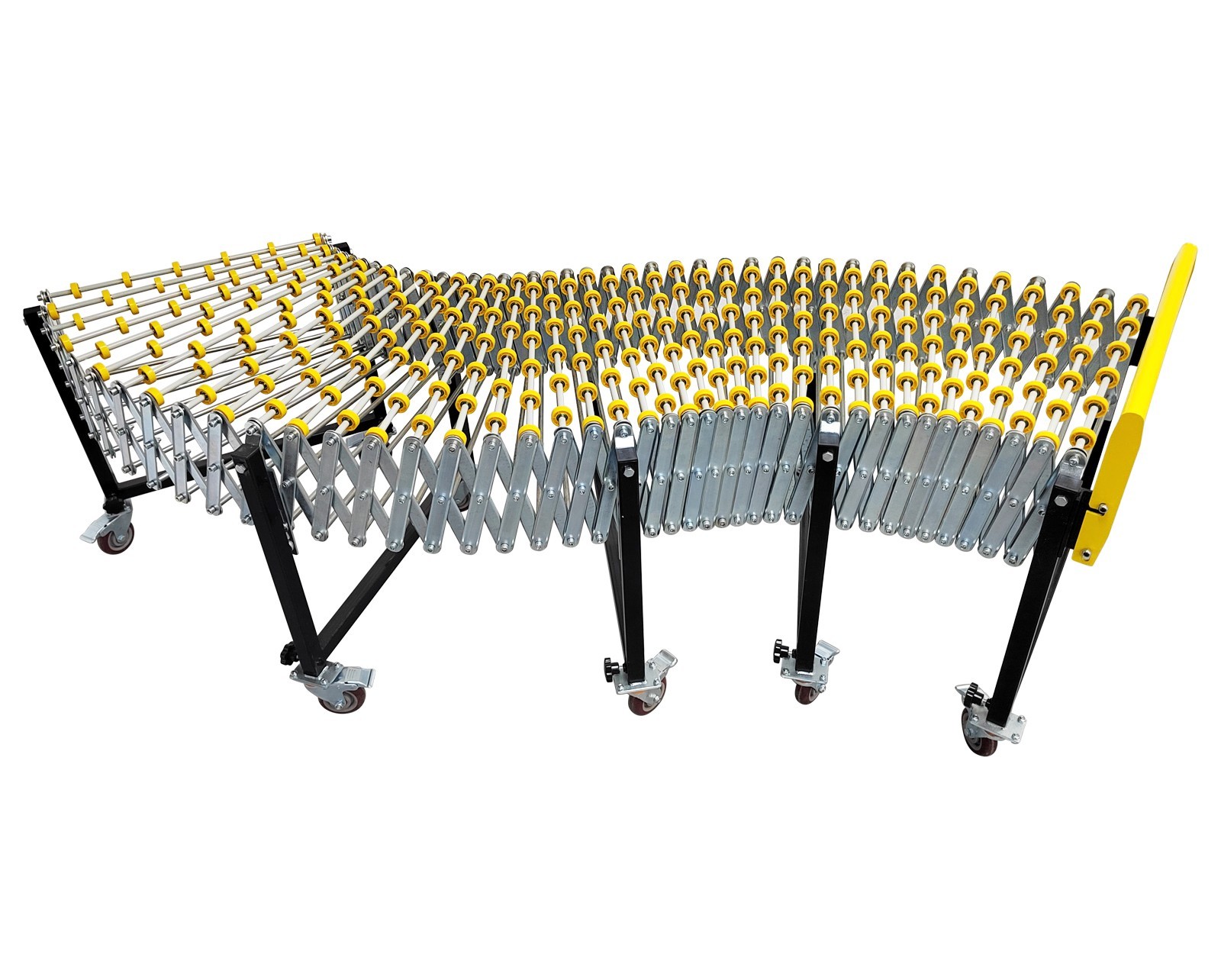 Folding Conveyor 5.1-19.66ft Length Unpowered Roller Conveyors 23.6″ Width