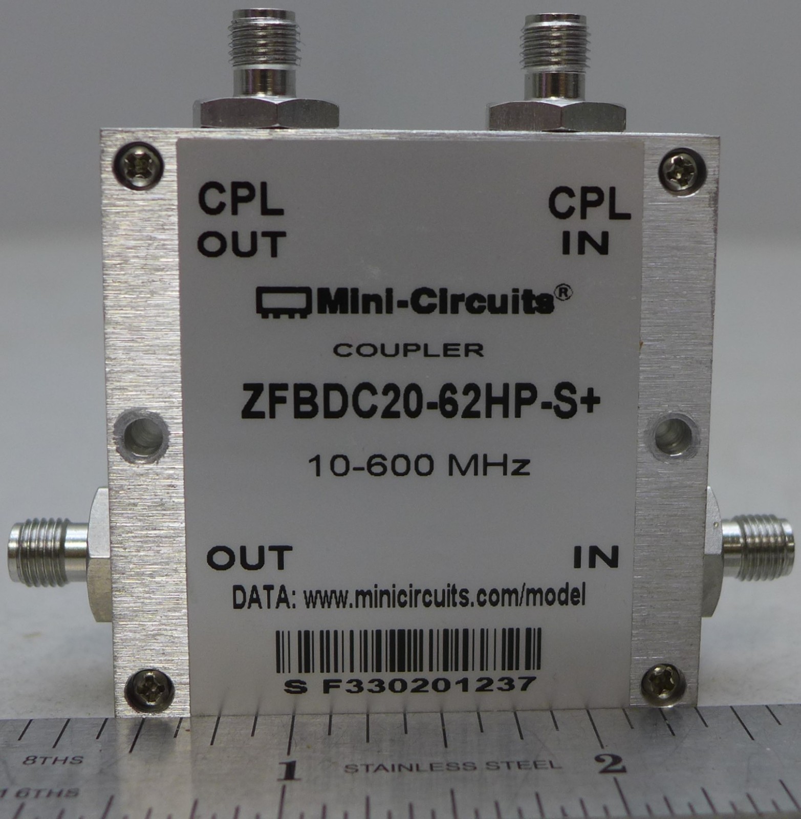 Mini-Circuits ZFBDC20-62HP-S+ 20 dB Bi-Directional Coupler 10-600 MHz 50Ω