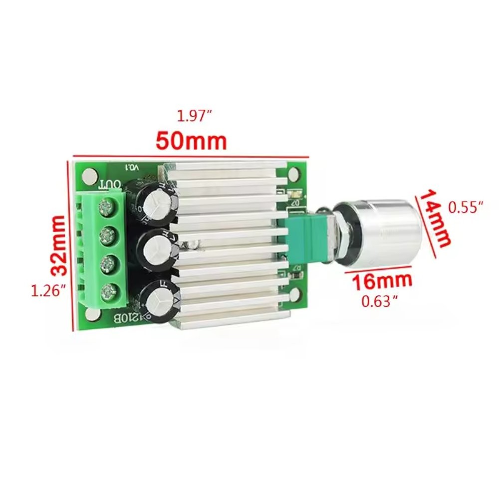 12-30VDC 7A PWM DC Motor Speed Controller w/ On/Off Switch & Potentiometer – NEW