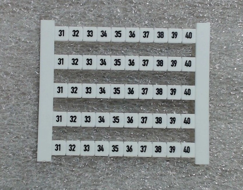 Weidmuller Terminal Markers 0523060031 DEK 5 FWZ 31-40 – Approx. 40