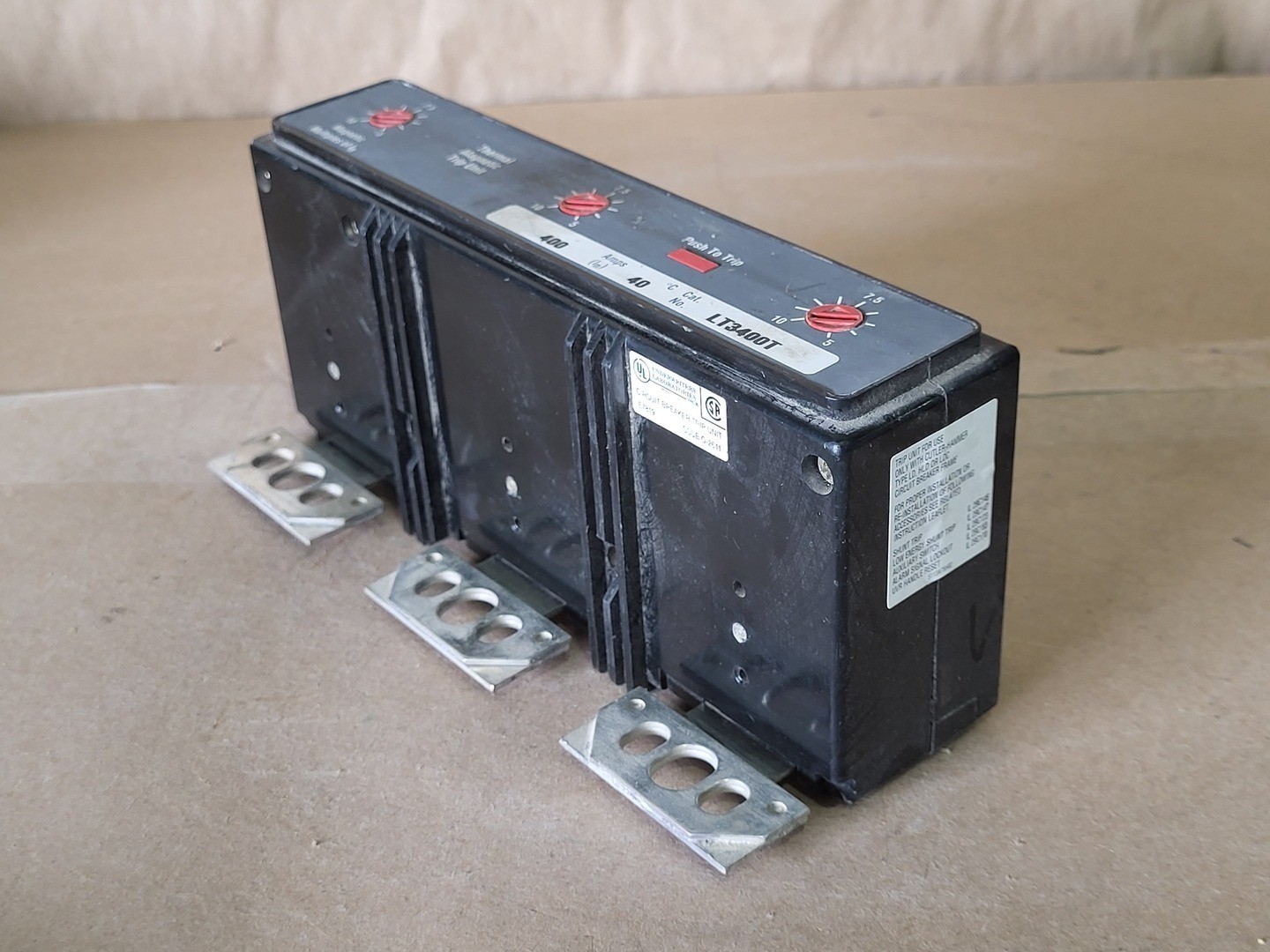 SQUARE D LT3400T 400 Amps 3-Phase Circuit Breaker Trip Unit – Electrical