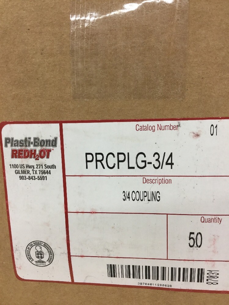 (50) PLASTI-BOND PRCPLG-3/4 3/4″ PVC Coated Rigid Conduit Coupling Fitting