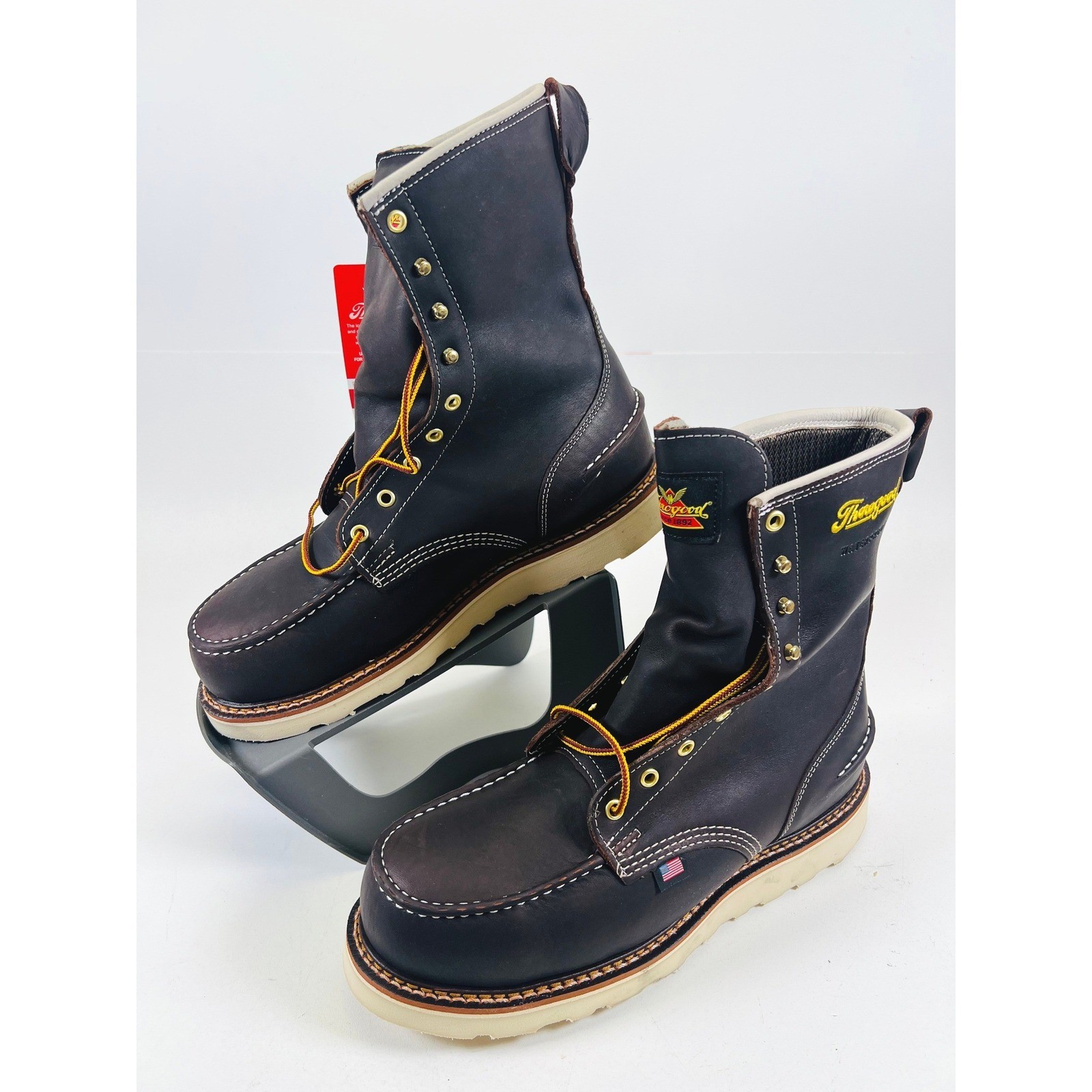Thorogood 804-3800 1957 Series 8″ Briar Pitstop Steel Toe Waterproof Boots 10D