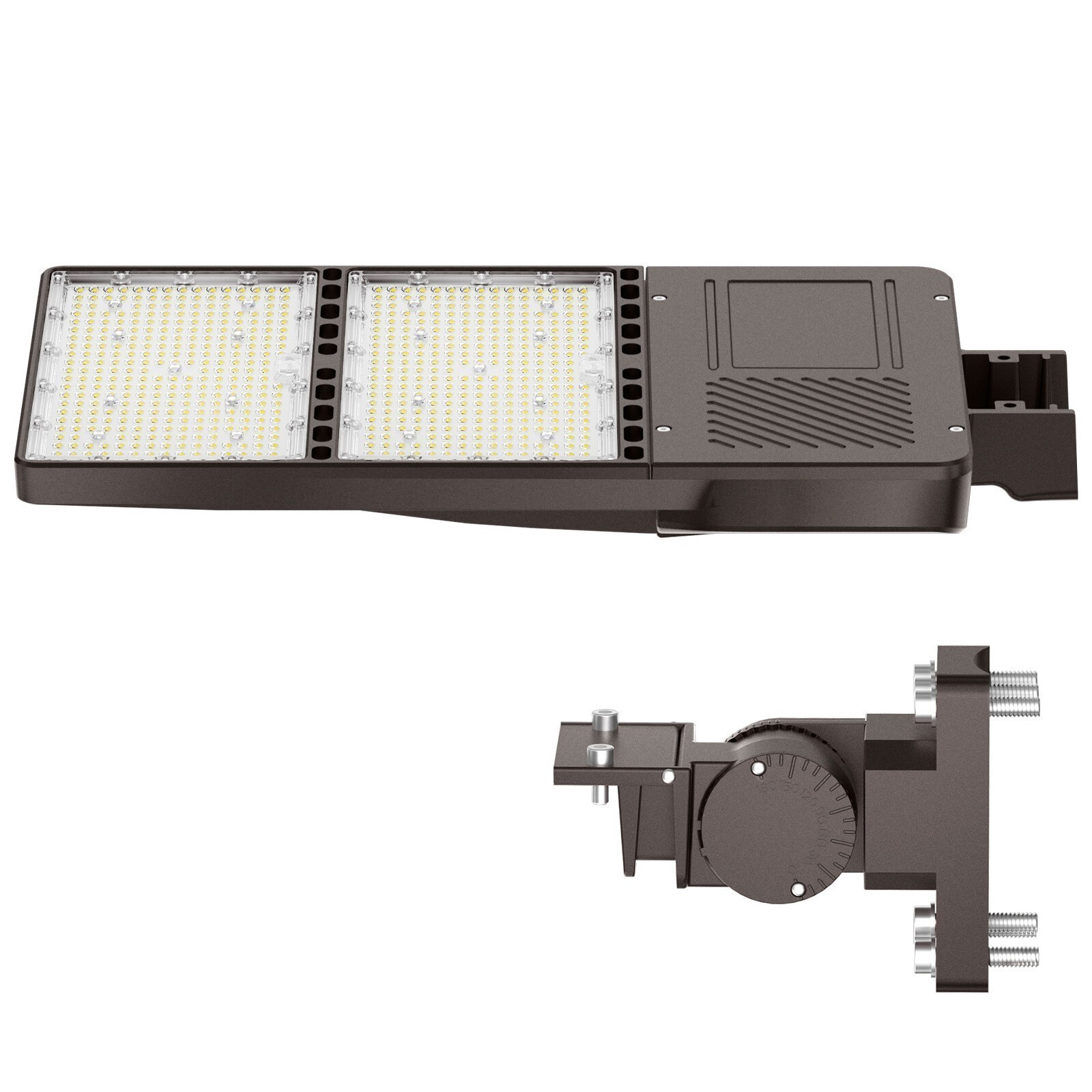 Dusk to Dawn 320W 120V LED Shoebox Area Light Commercial Security Flood Lighting