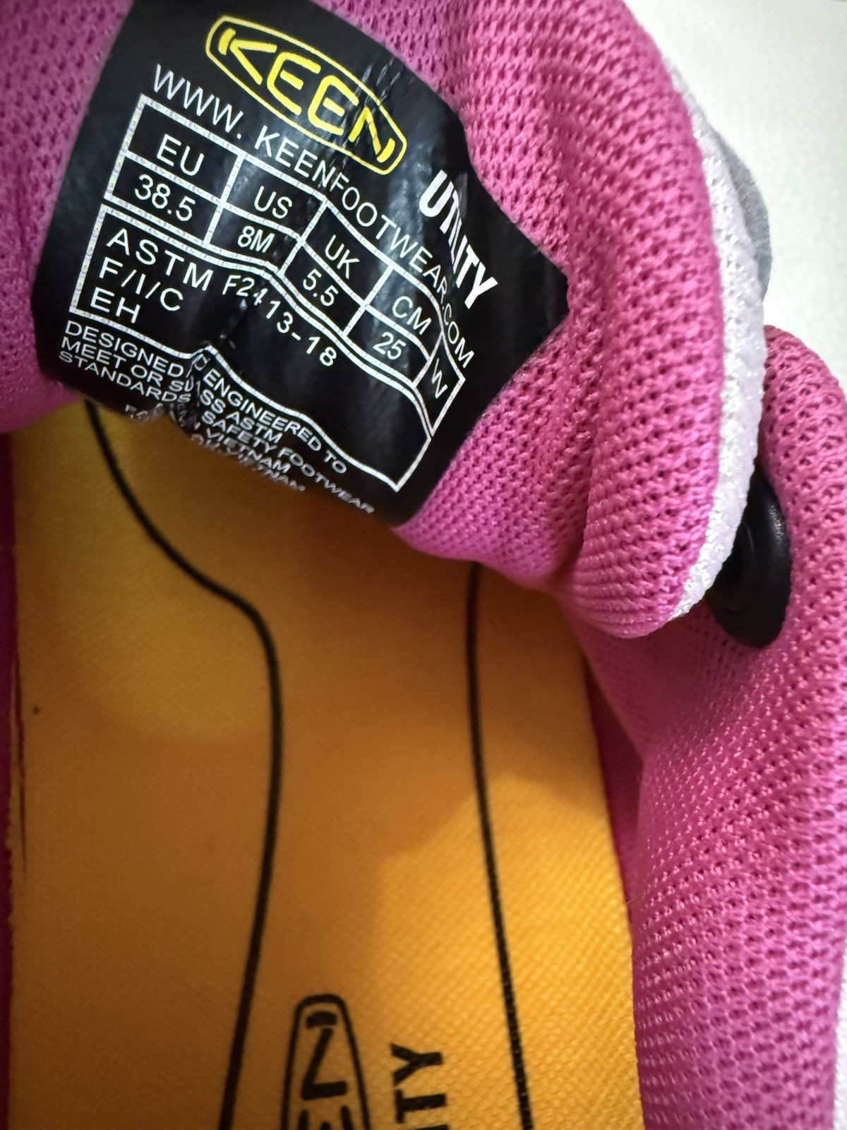NEW KEEN Utility Sparta 2 Women’s Work Shoes Barely Pink/Black, Aluminum Toe, 8M