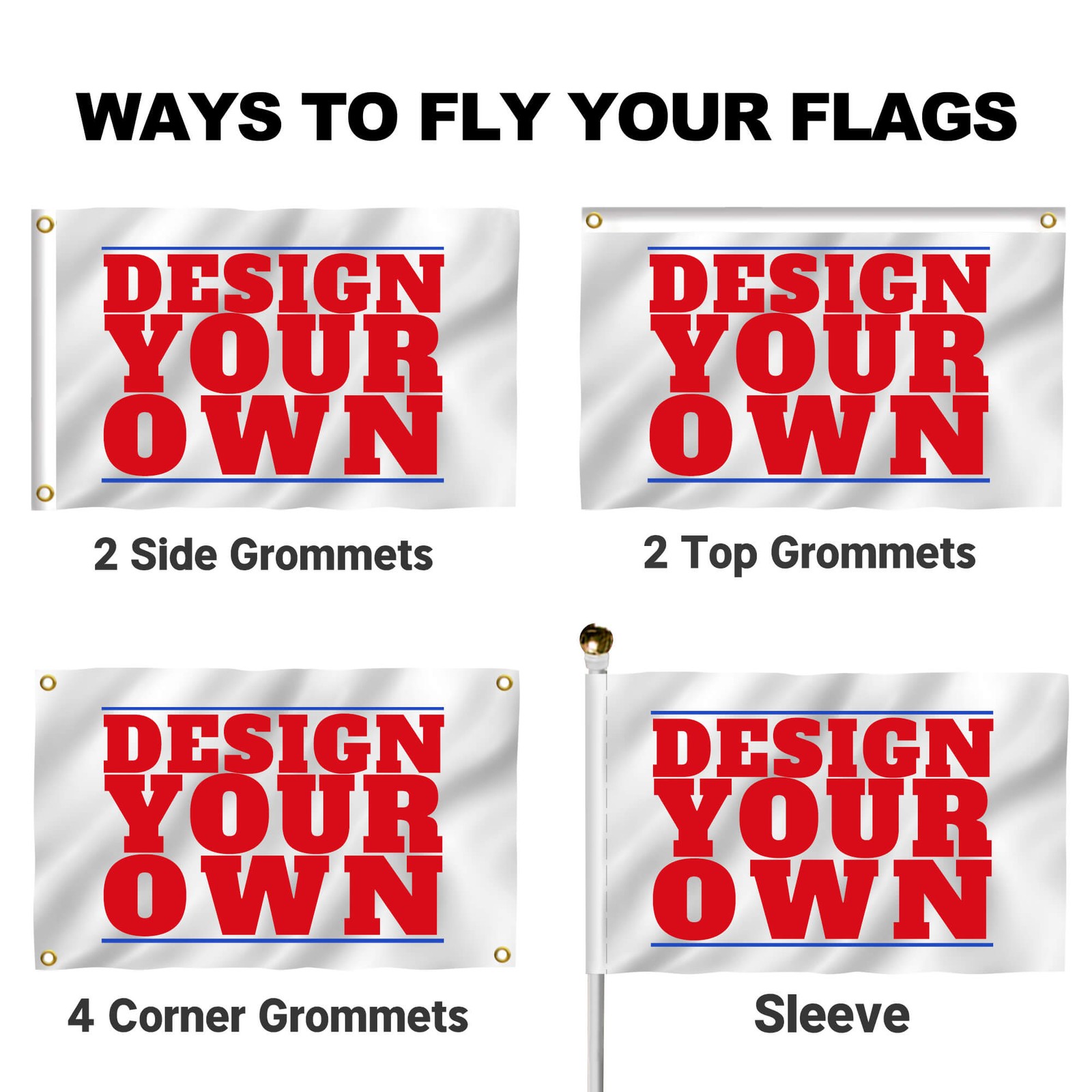 Anley Rip-Proof Double Sided Custom Flag – Personalized Flags Banners Polyester