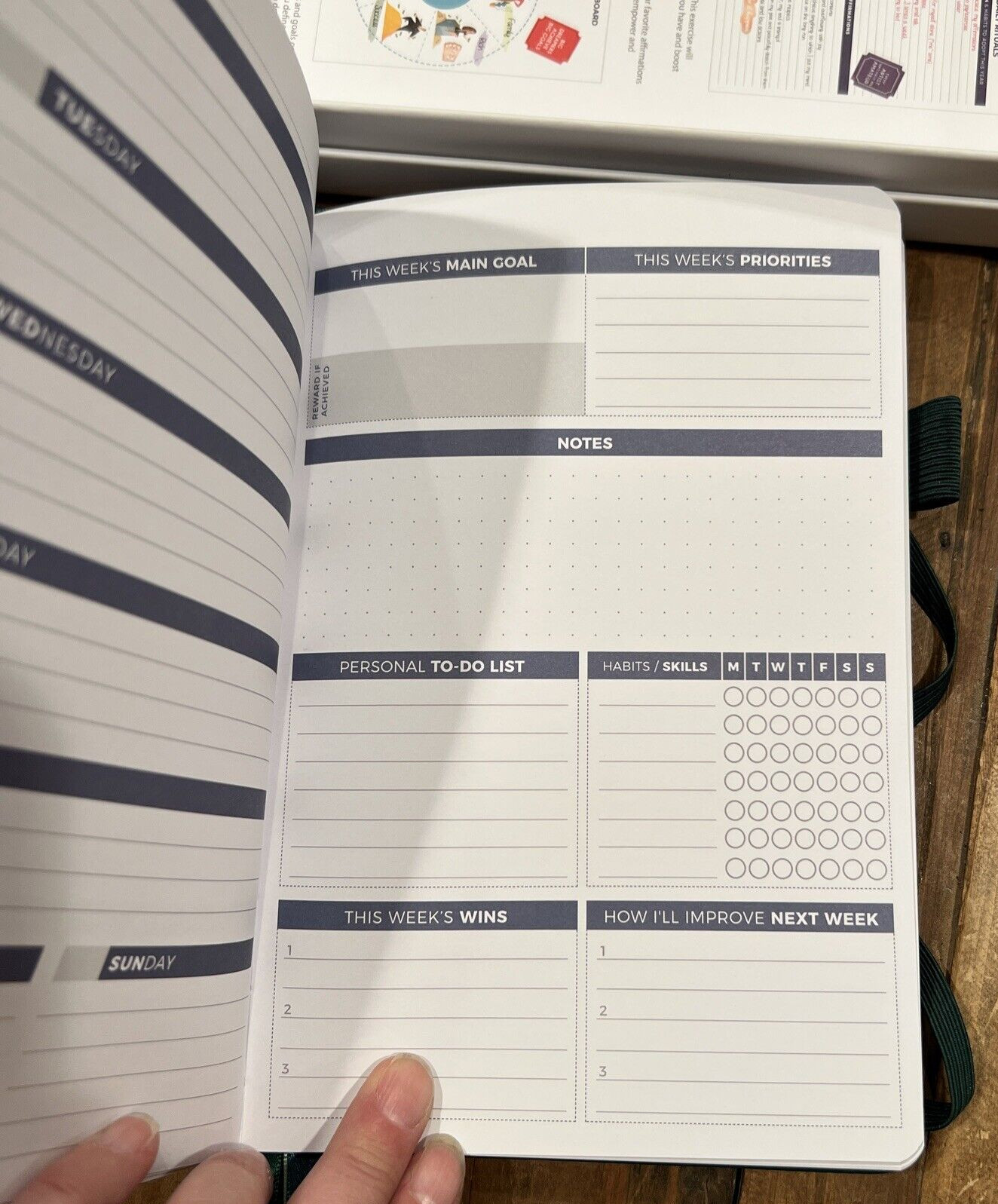 CLEVER FOX Weekly Planner Dark Green New In Box With Manual Undated
