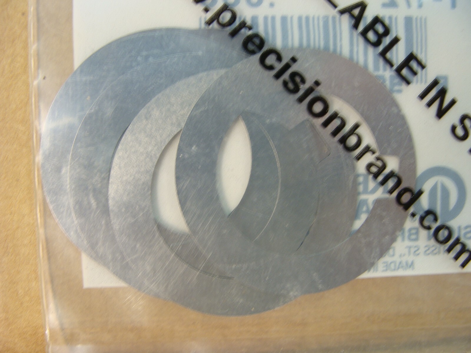 NEW 10 Precision Brand arbor spacers shims 24204 0.003 USA 1 x 1 1/2 .003