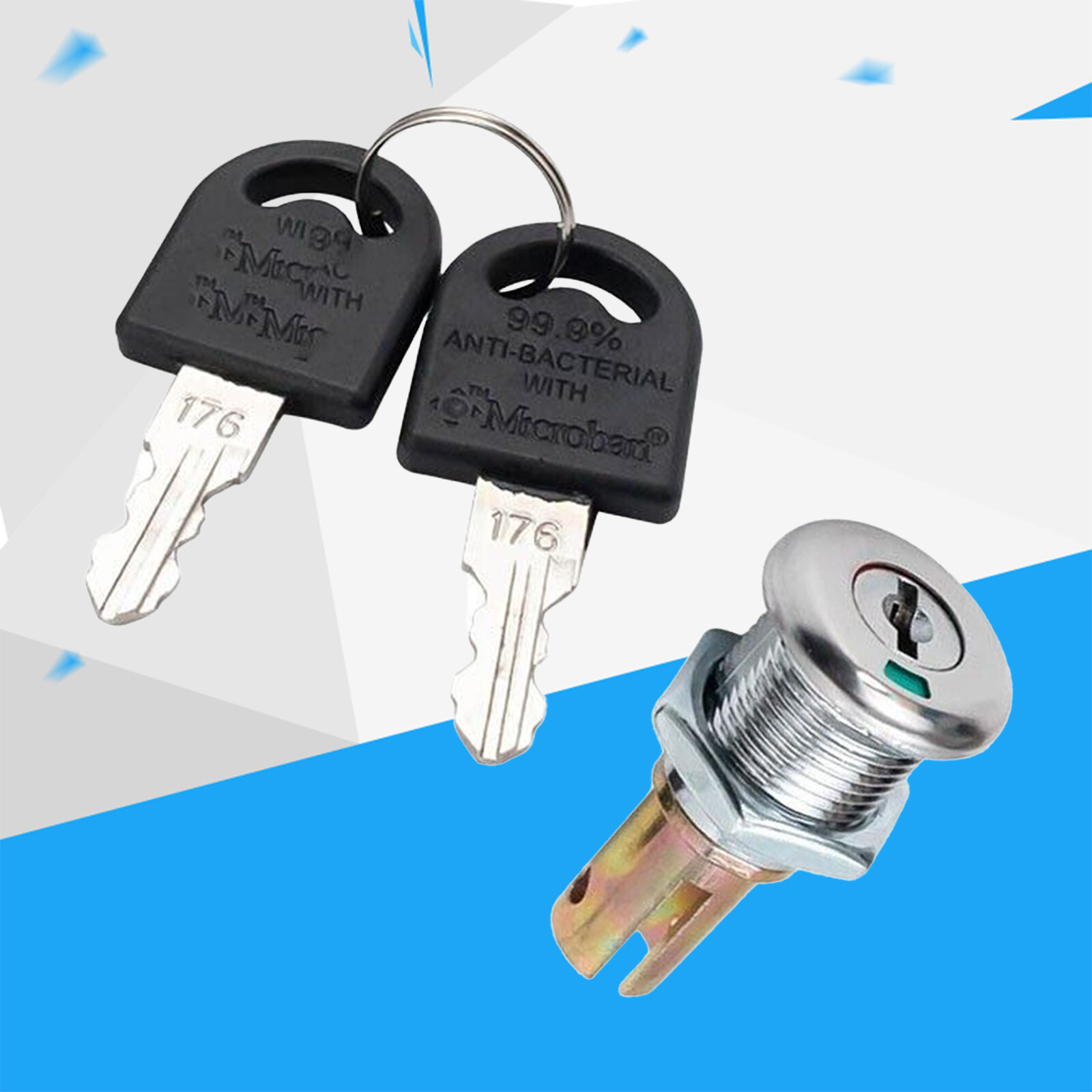 180° Rotation Unlocking Toolbox Lock Tool Cabinet Linkage Drawer Lock Set USA