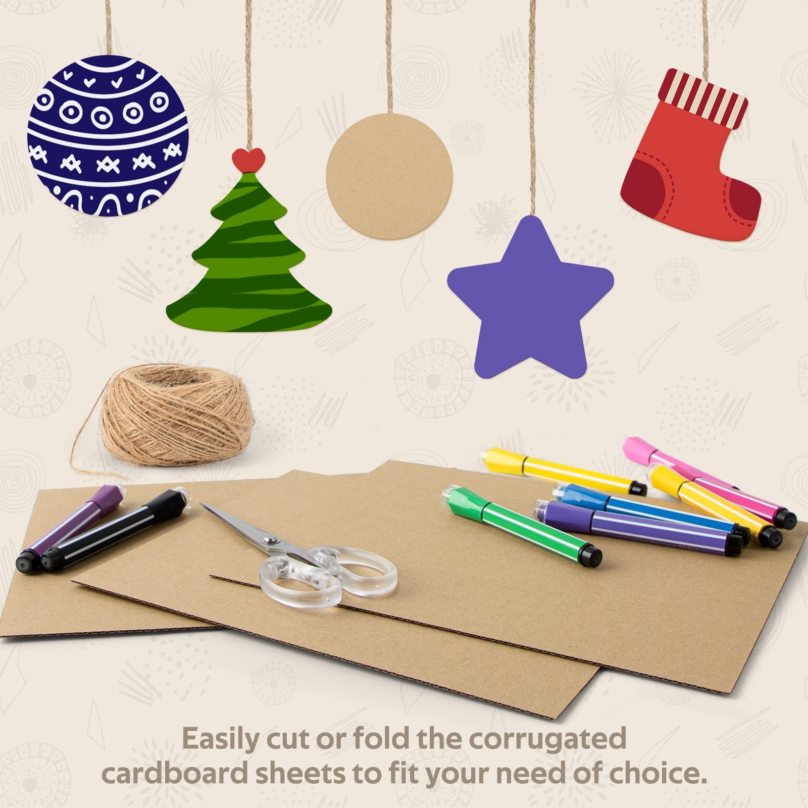 Corrugated Cardboard Sheet Flat Cardboard Pads Inserts Thick for Crafts Mailing
