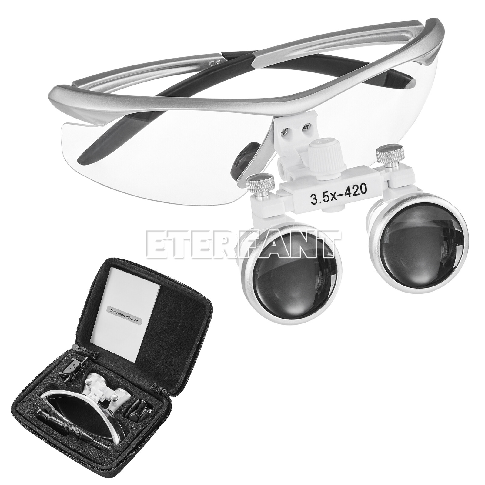 ETERFANT 3.5X Dental Surgical Binocular Loupes Glasses Optical Lens Magnifier