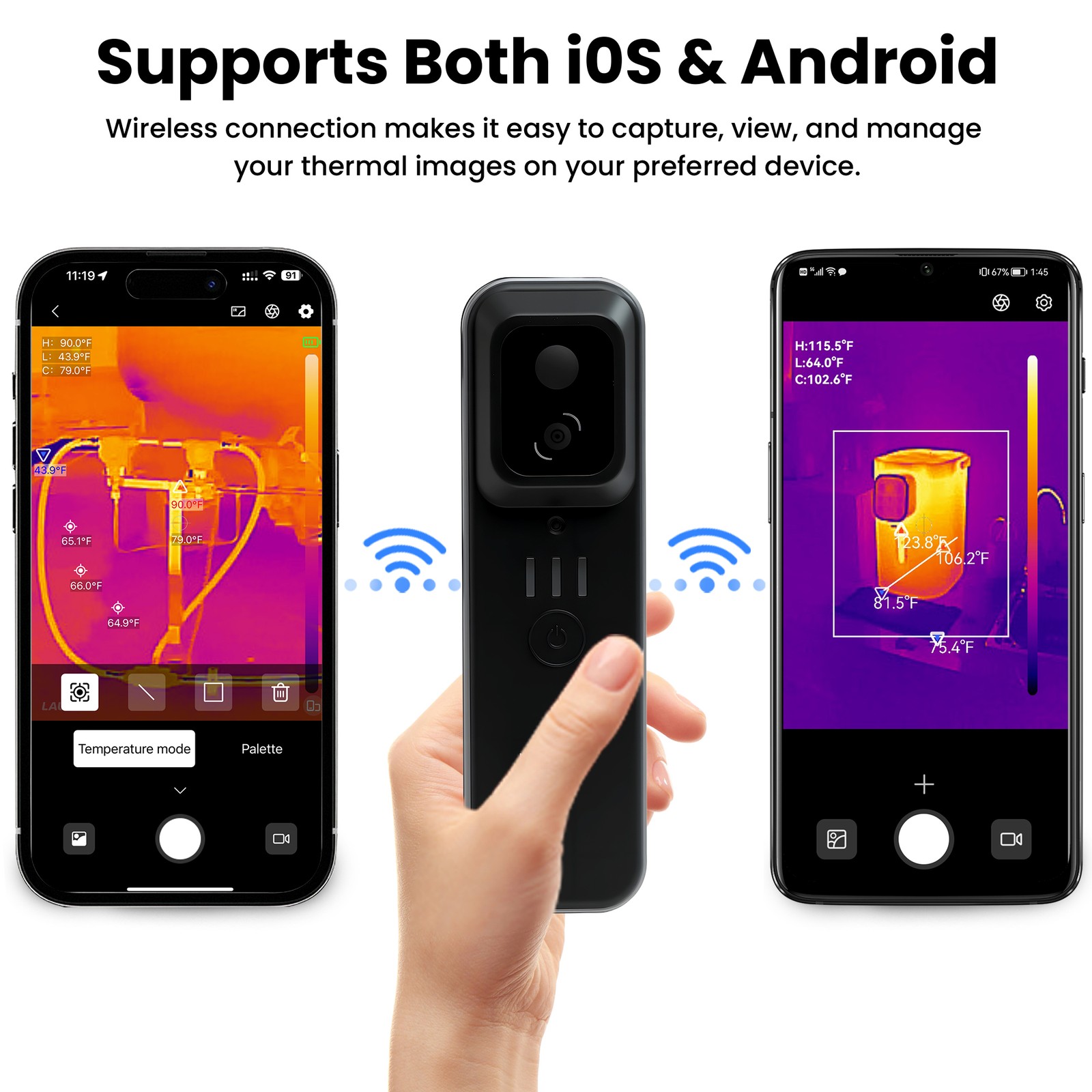 LAUREII Infrared Thermal Imager Camera TISR 512×384 WiFi Wireless Android & IOS