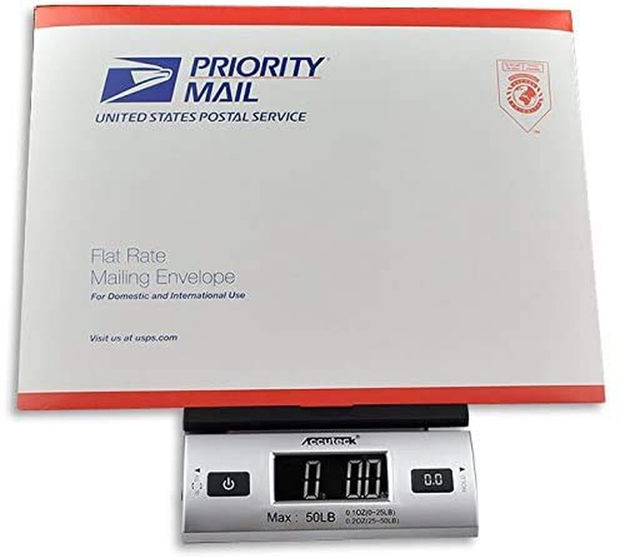 DIGITAL POSTAL SHIPPING SCALE High Accuracy AC Adapter Mail Package Box 50 LBS
