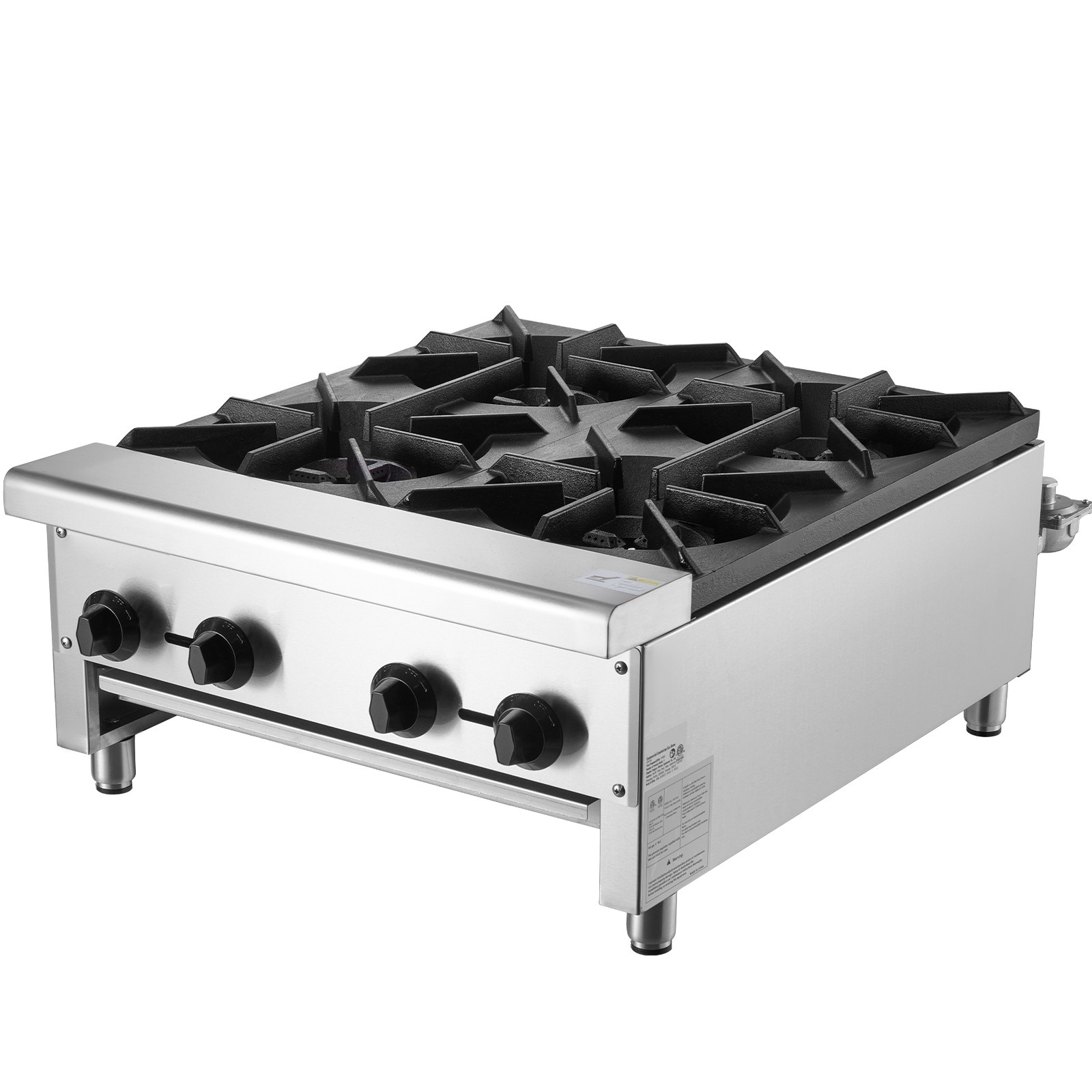 Uimoso Commercial Gas Range Stove with 4 Burners for Countertop Cooking