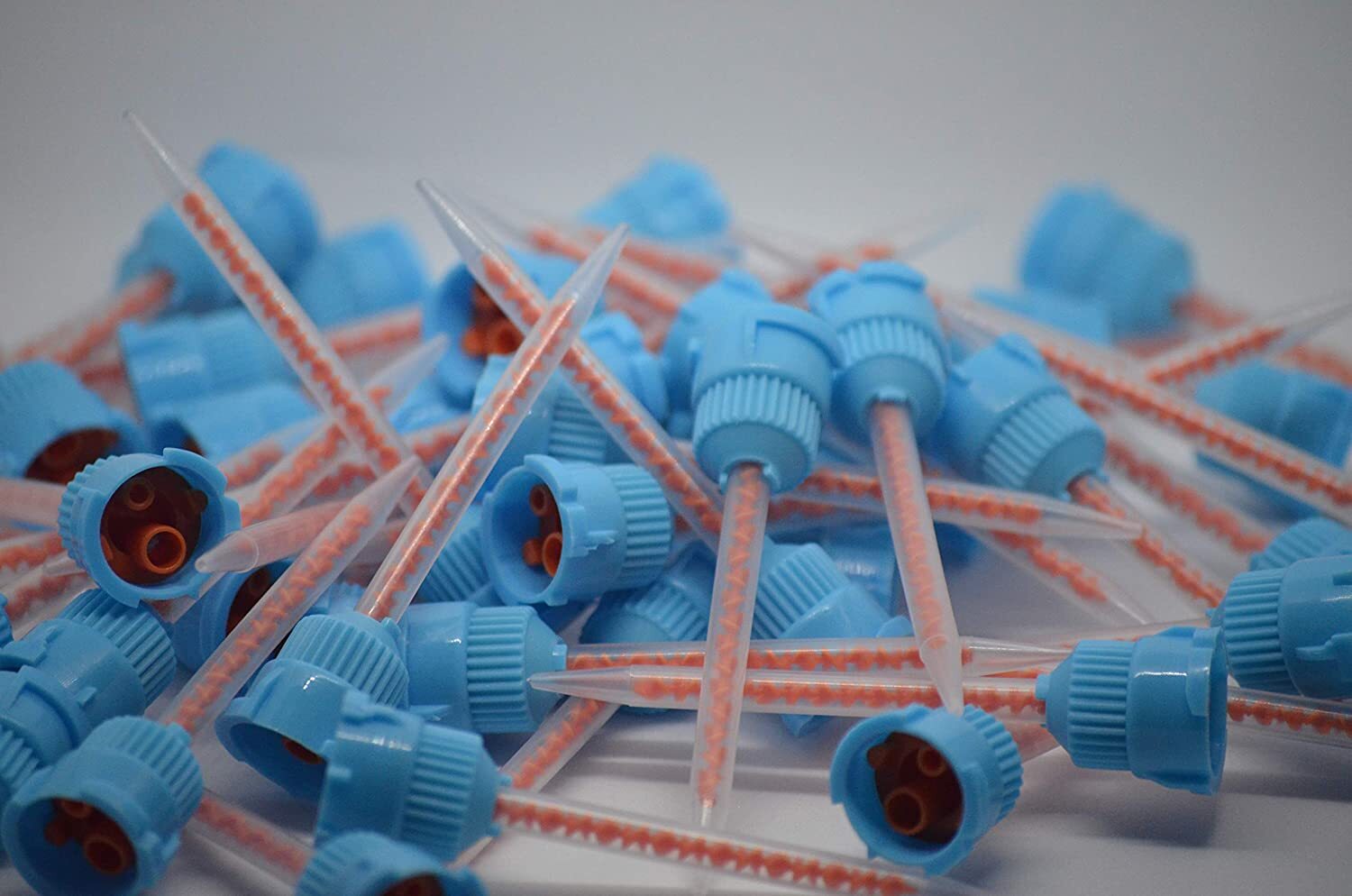 Pac-Dent HP Mixing Tips, Blue (Orange inside). Package of 25 tips