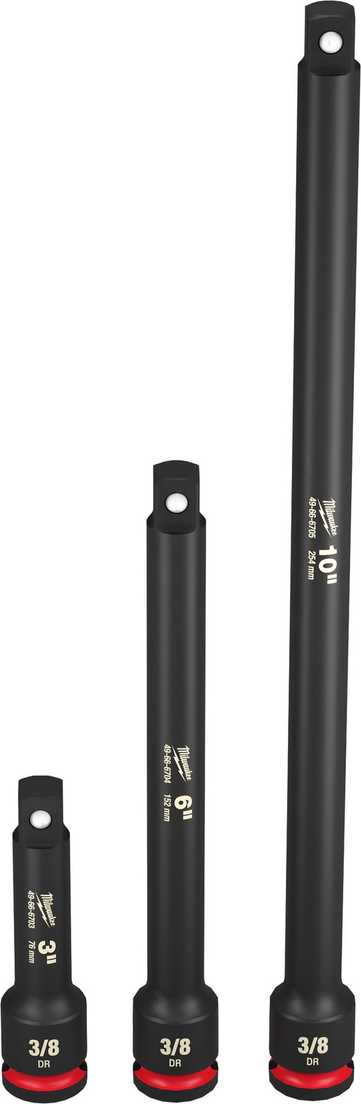 Milwaukee Tool 49-66-6714 3-Piece SHOCKWAVE Impact Duty 3/8″ Drive Extension Set