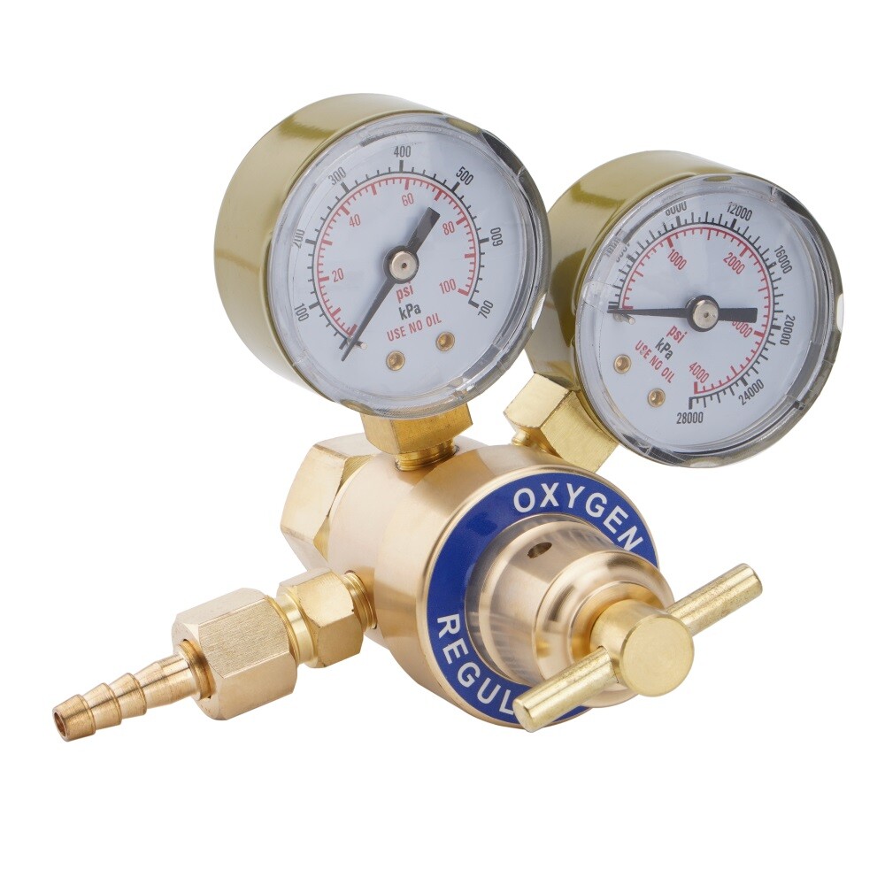 Oxygen and Acetylene Regulators Welding Gas Gauges Pair CGA540 and CGA200 NEW