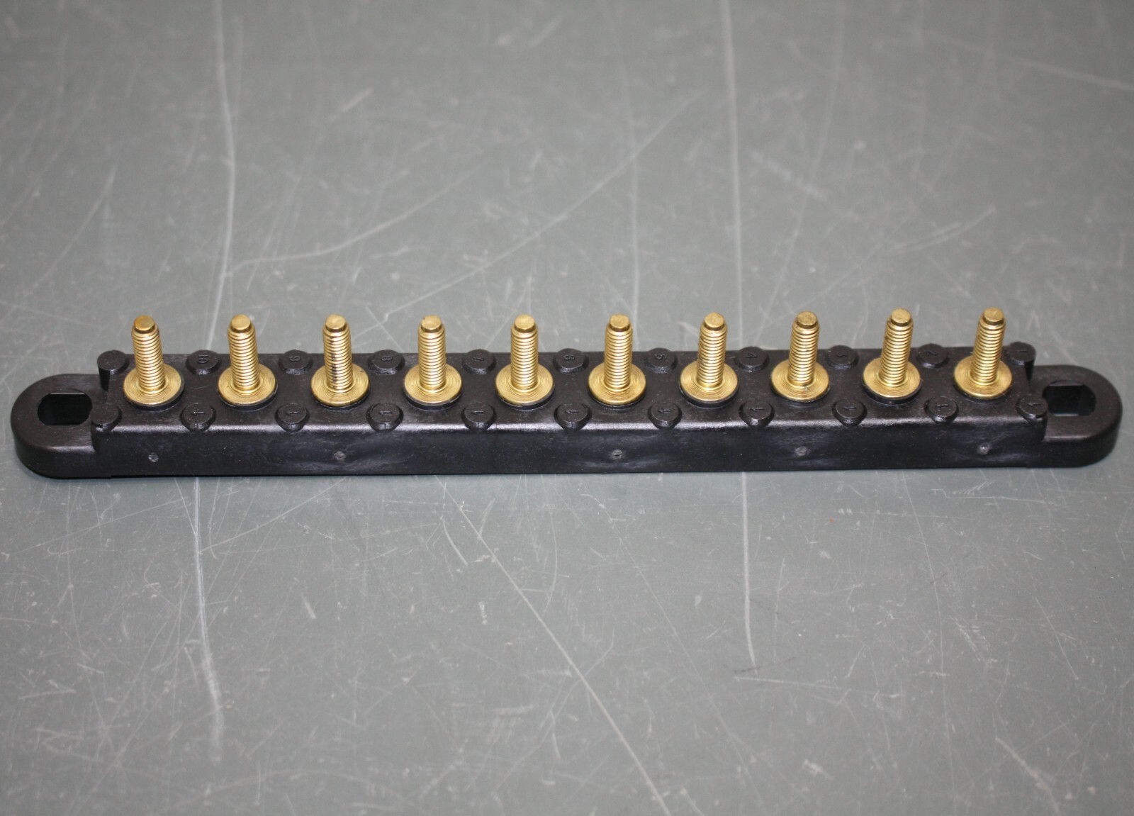 Bussmann Stud Junction Block JB1032-120-10, 30A, 300V, 10 Position, Brass, 10-32