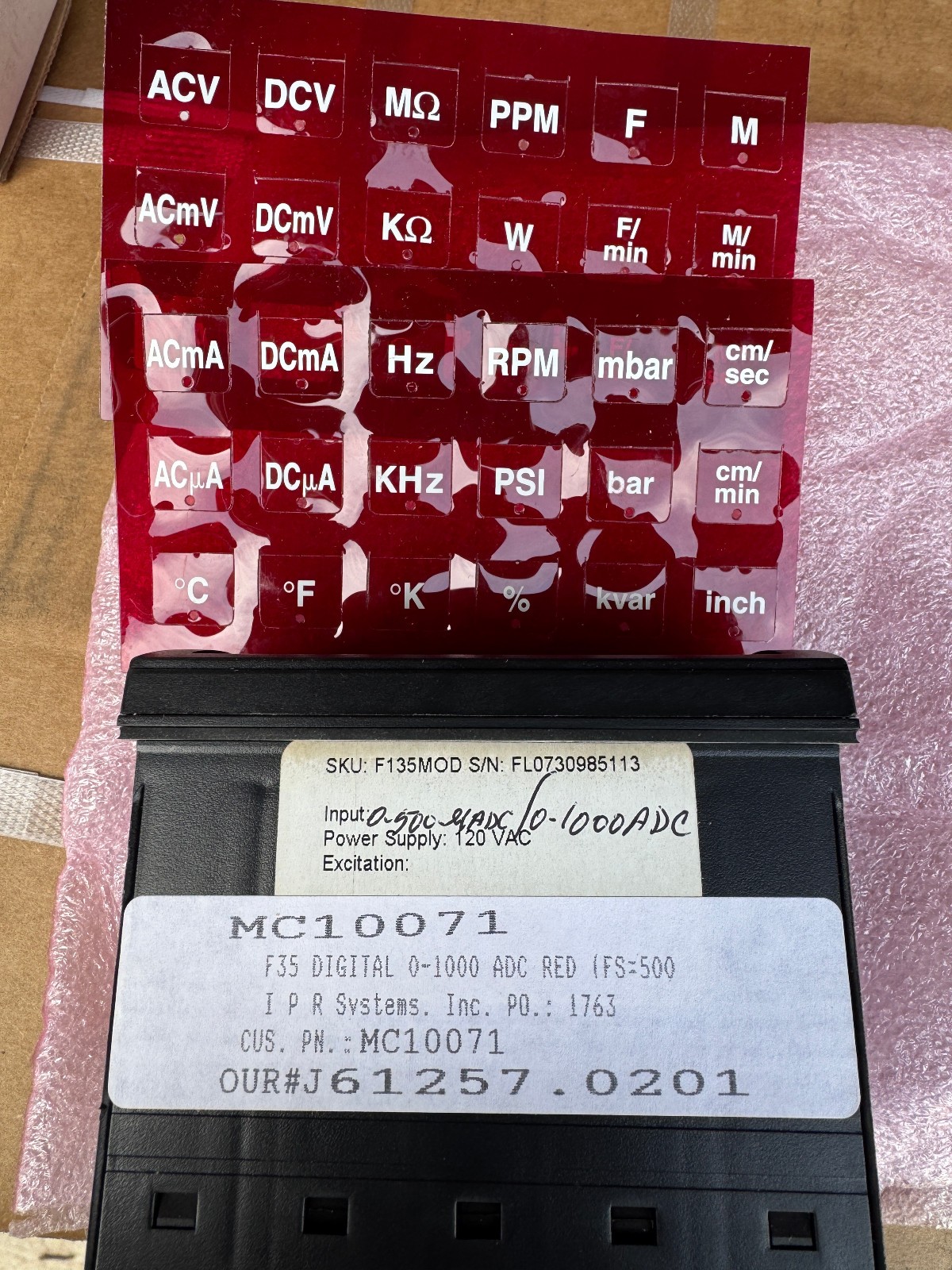 Simpson F135MOD Digital Meter 0-1000A DC (or) 0-1000V DC New in Box
