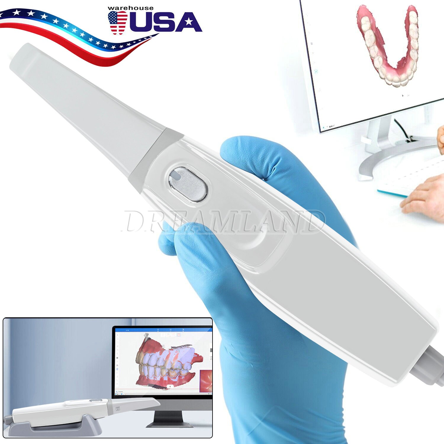 NSK Style Dental Fiber Optic LED E-generator High Speed Handpiece Turbine 4 HOLE