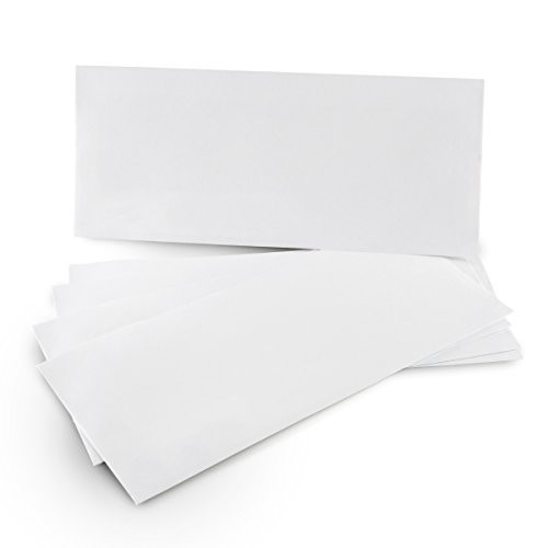 #10 Security Self Seal Envelopes 100 Qty White 4.125 x 9.5 Inch No Window 24 LB