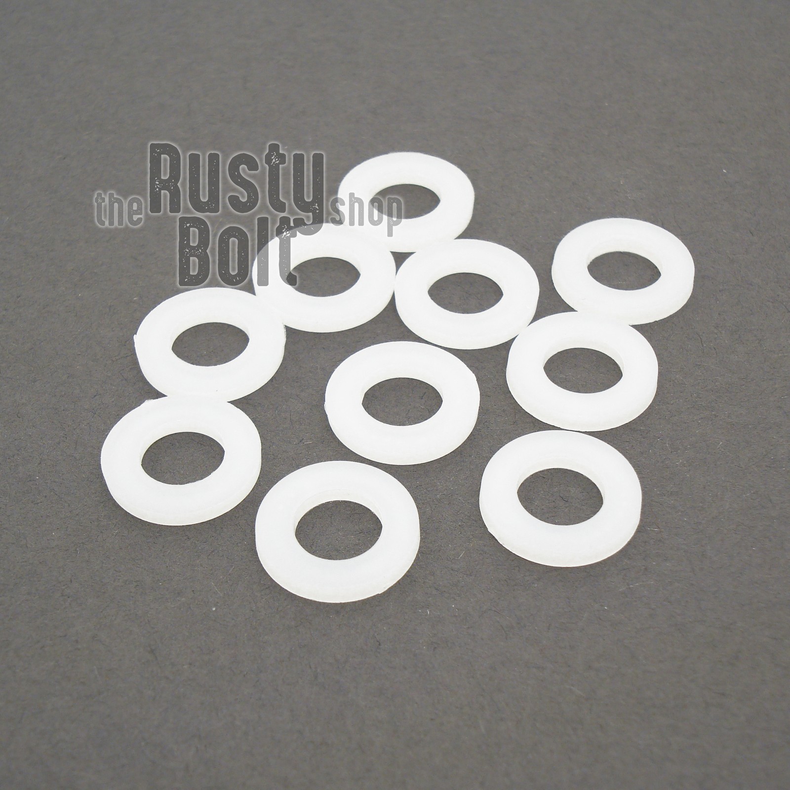 M6 – Flat Washers, Nylon, White – M6 x 12mm x 1.5mm
