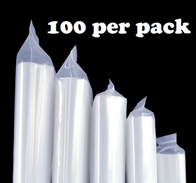 100x 2-Mil Clear Reclosable Plastic Zip Seal Top Lock Bags Zipper Baggies US
