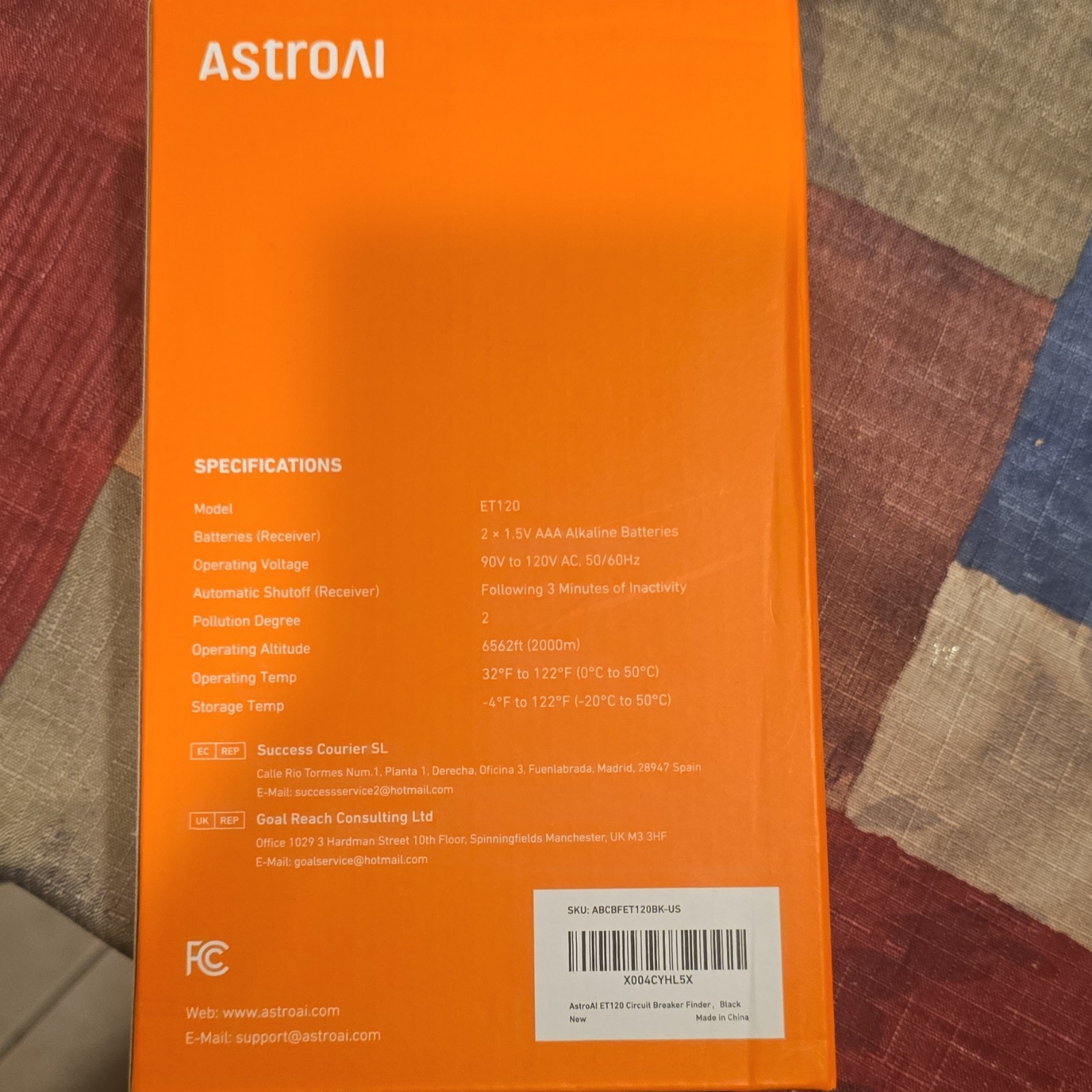 AstroAI Circuit Breaker Finder ET120, 90-120V AC Operating Voltage