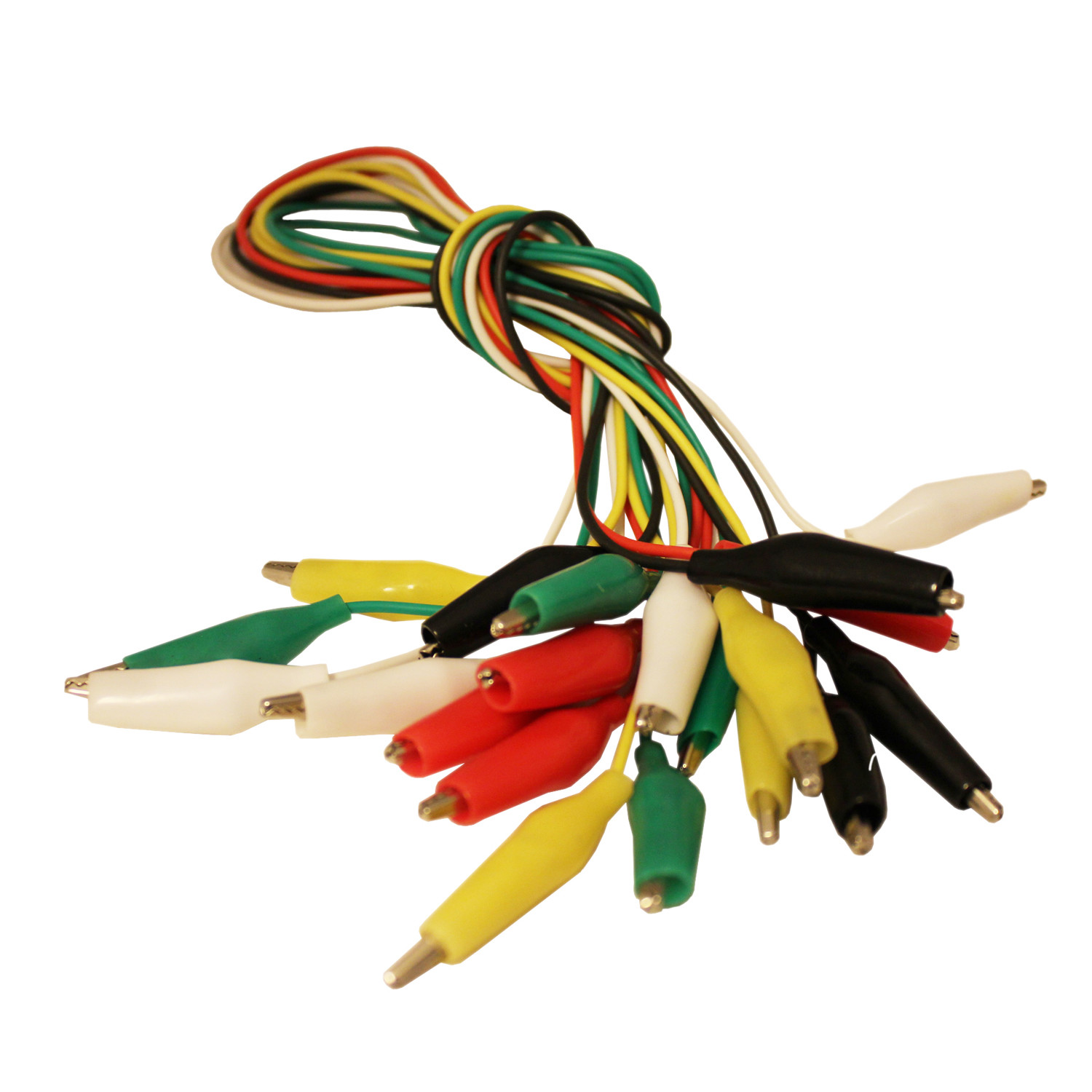 CompStudio 10Pc 50cm Alligator Crocodile Clip Jumper Probe Lead Test Wire Middle