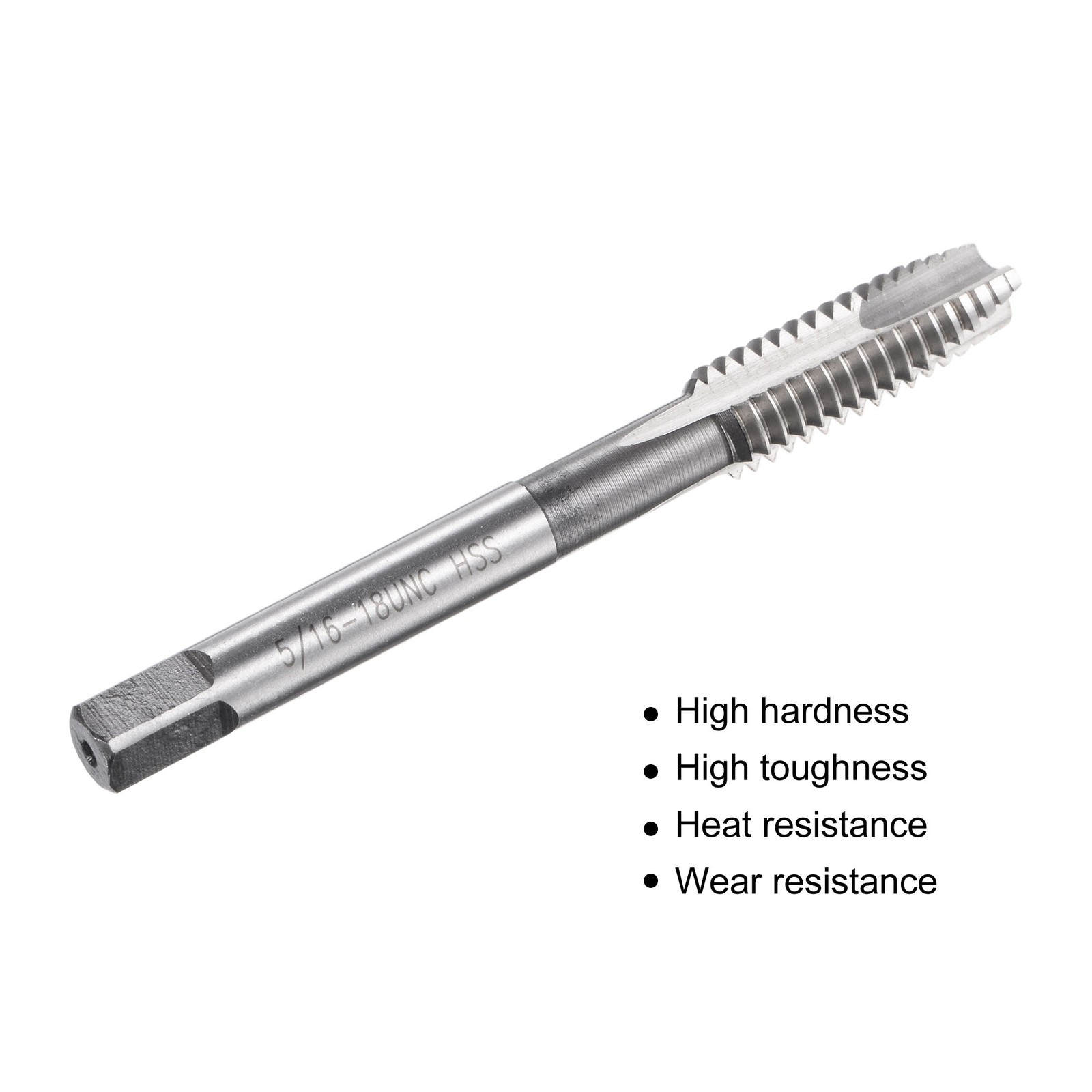 5/16-18 UNC High Speed Steel Uncoated Machine 3 Flute Spiral Point Thread Taps
