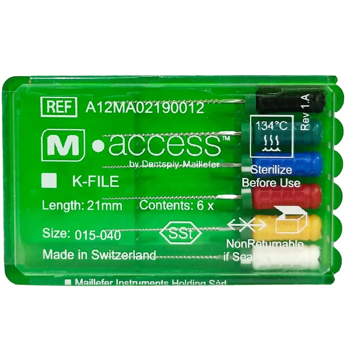 10 Packs Dentsply M-Access K-File Endodontic Root Canal Hand Stainless Steel Fil