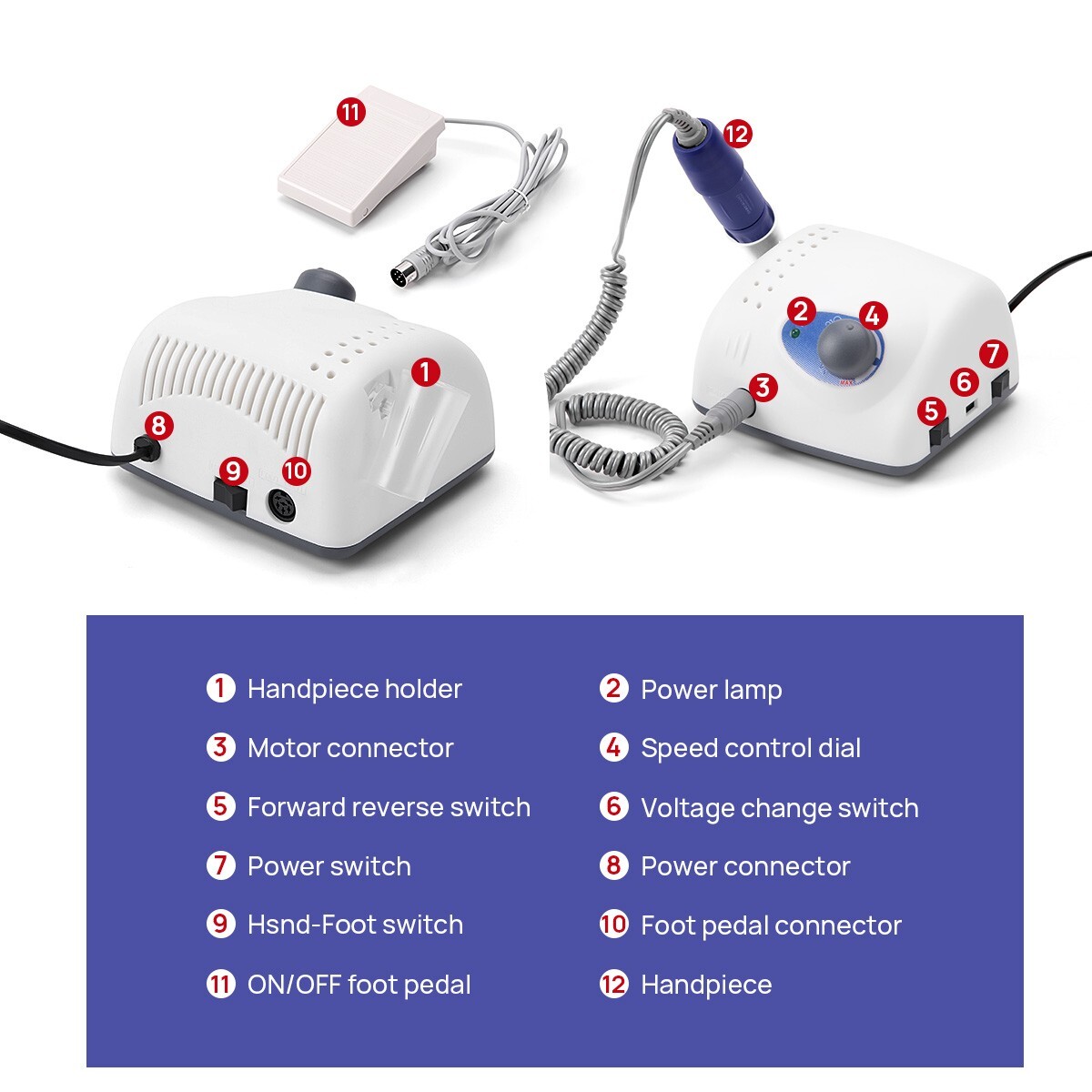 Dental Strong 210/105L Electric Micromotor Polishing Machine Handpiece 40000rpm