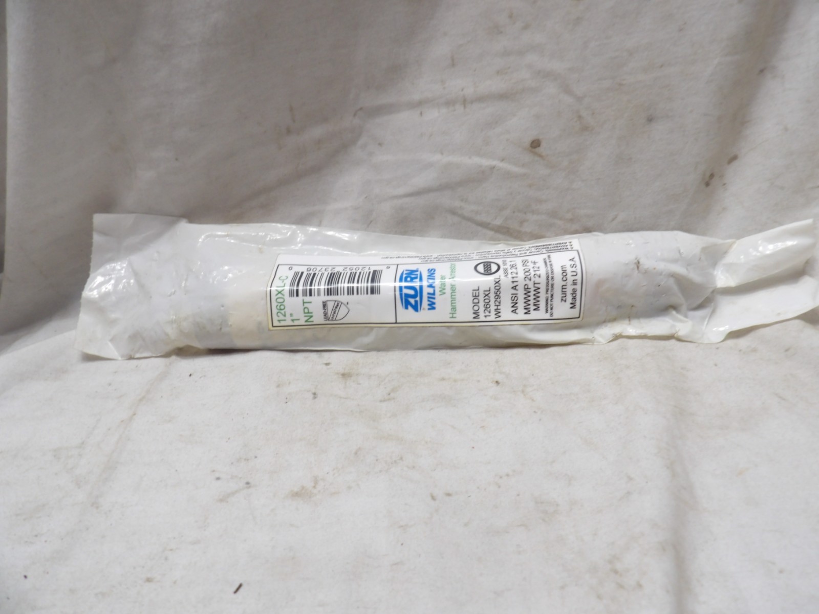 Zurn Wilkins Water Hammer Arrestor 1260XL-C 1″ npt