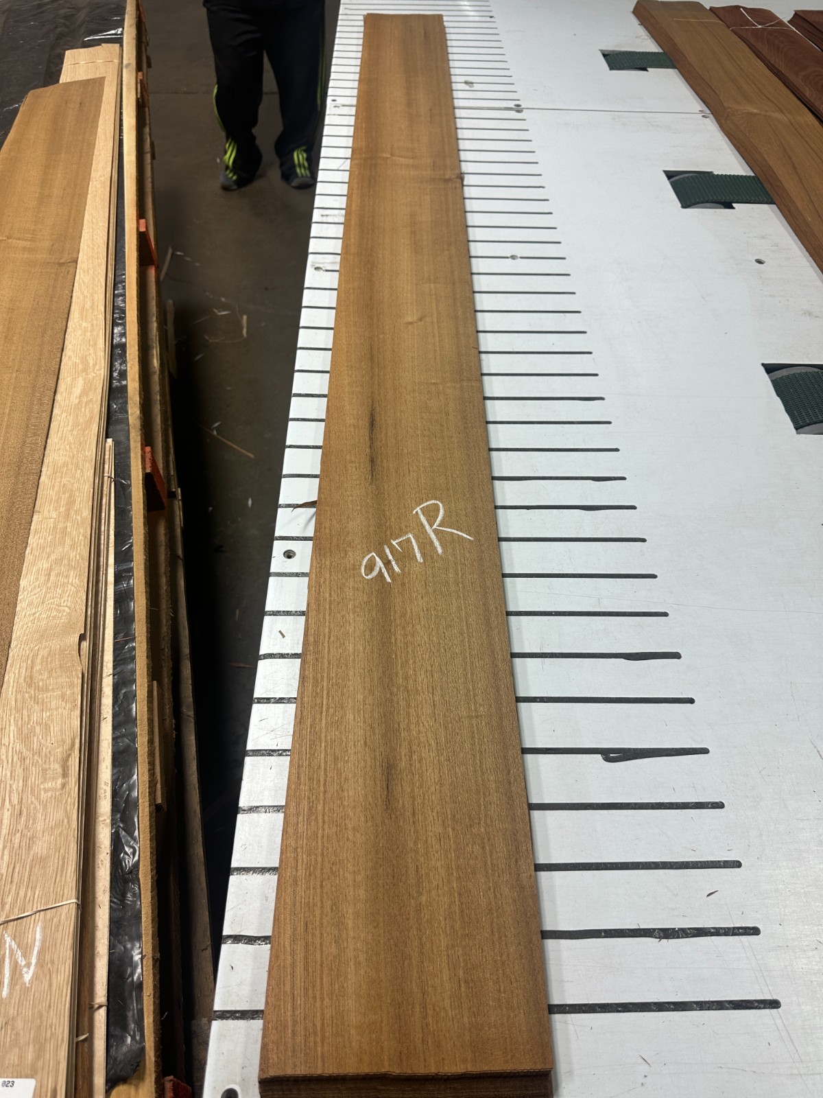 Teak Raw Wood Veneer 2 sheets 88″ x 7.5» 917R