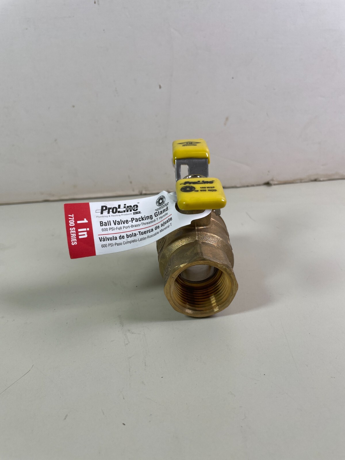 ProLine 1″ Brass Ball Valve 600PSI Full Port T Handle Valve 107-825TNL (8 Pack)